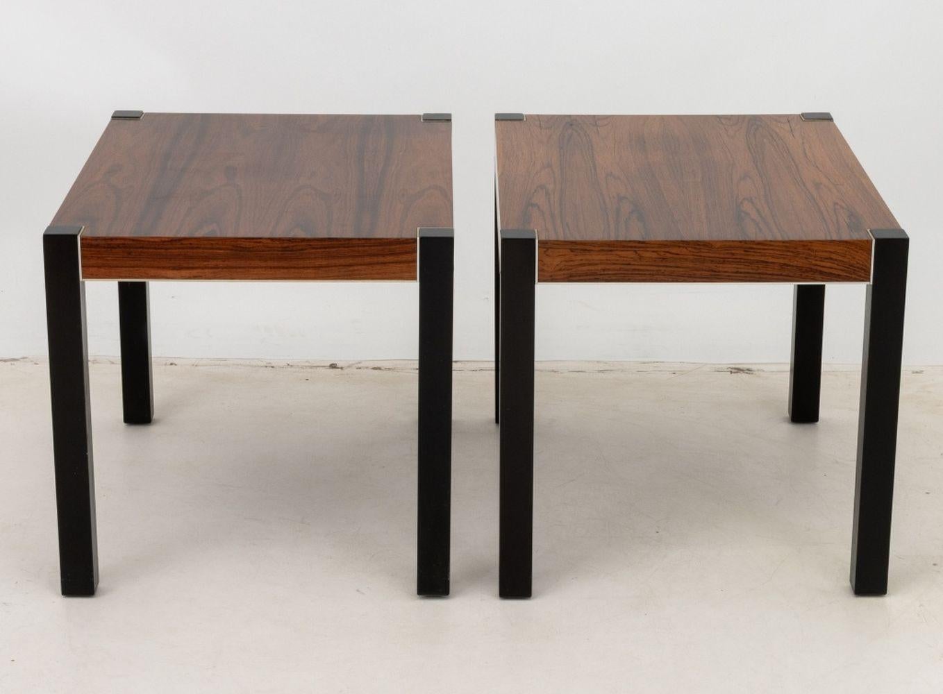 Robert Baron Rosewood Side Tables, Pair For Sale 1