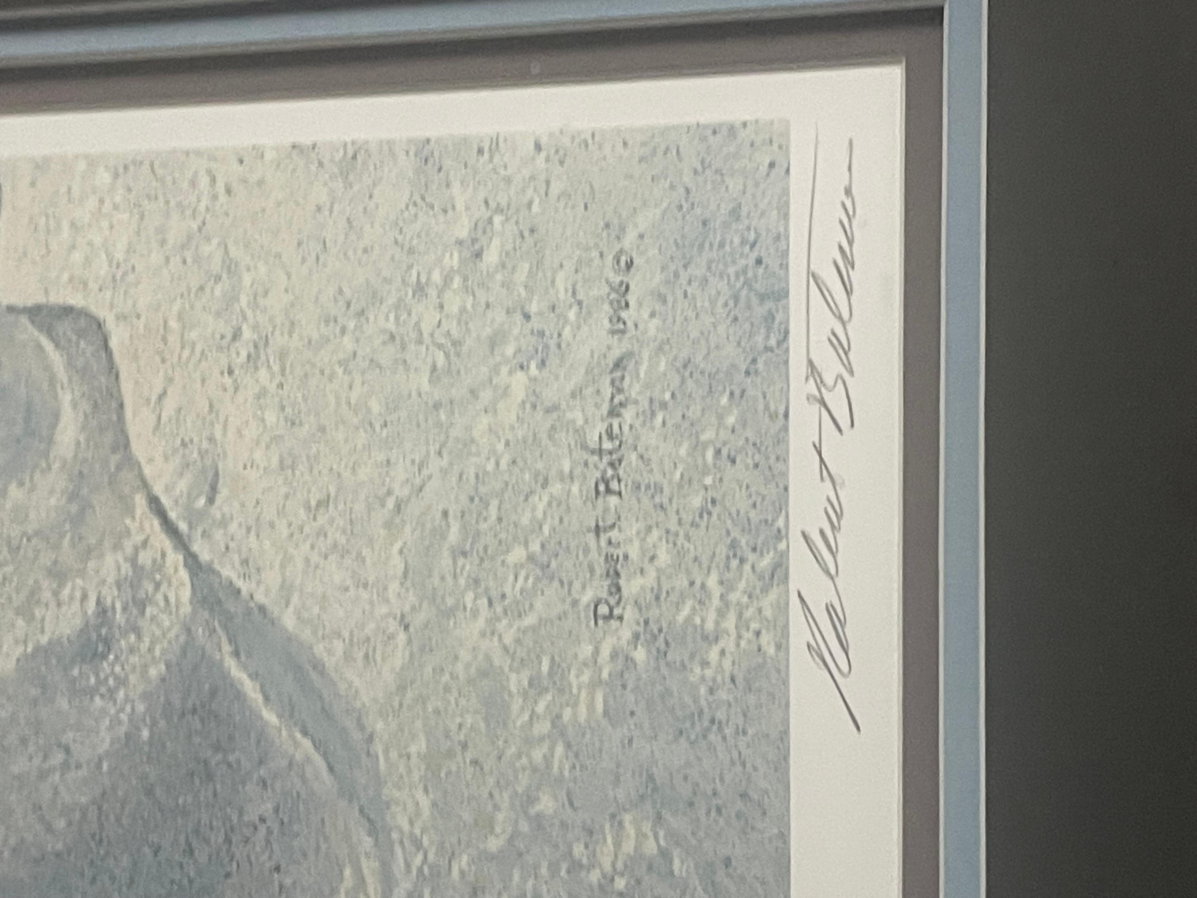 Robert Bateman signed and numbered lithograph “late winter-black squirrel” . In good condition measures 29x15