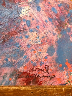 Neoespressionista americano Donna con cammelli Pittura ad olio astratta modernista