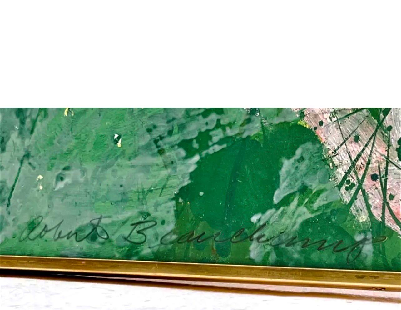 Amerikanischer Neo-Expressionist Frau mit Affen Abstrakt Modernist Ölgemälde (Neue Wilde), Painting, von Robert Beauchamp