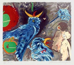 Apple Dream, Surrealist Lithograph by Robert Beauchamp