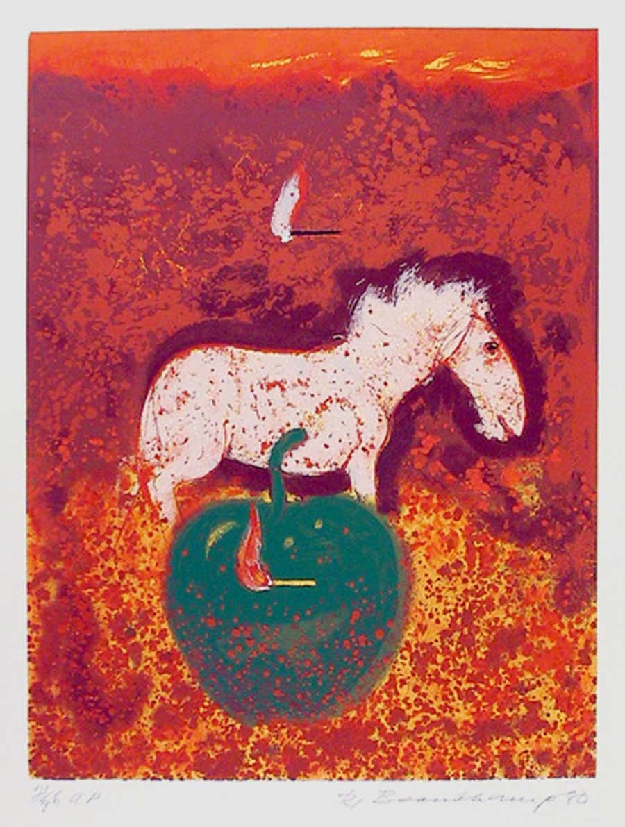 Blaze, Surrealist Lithograph by Robert Beauchamp