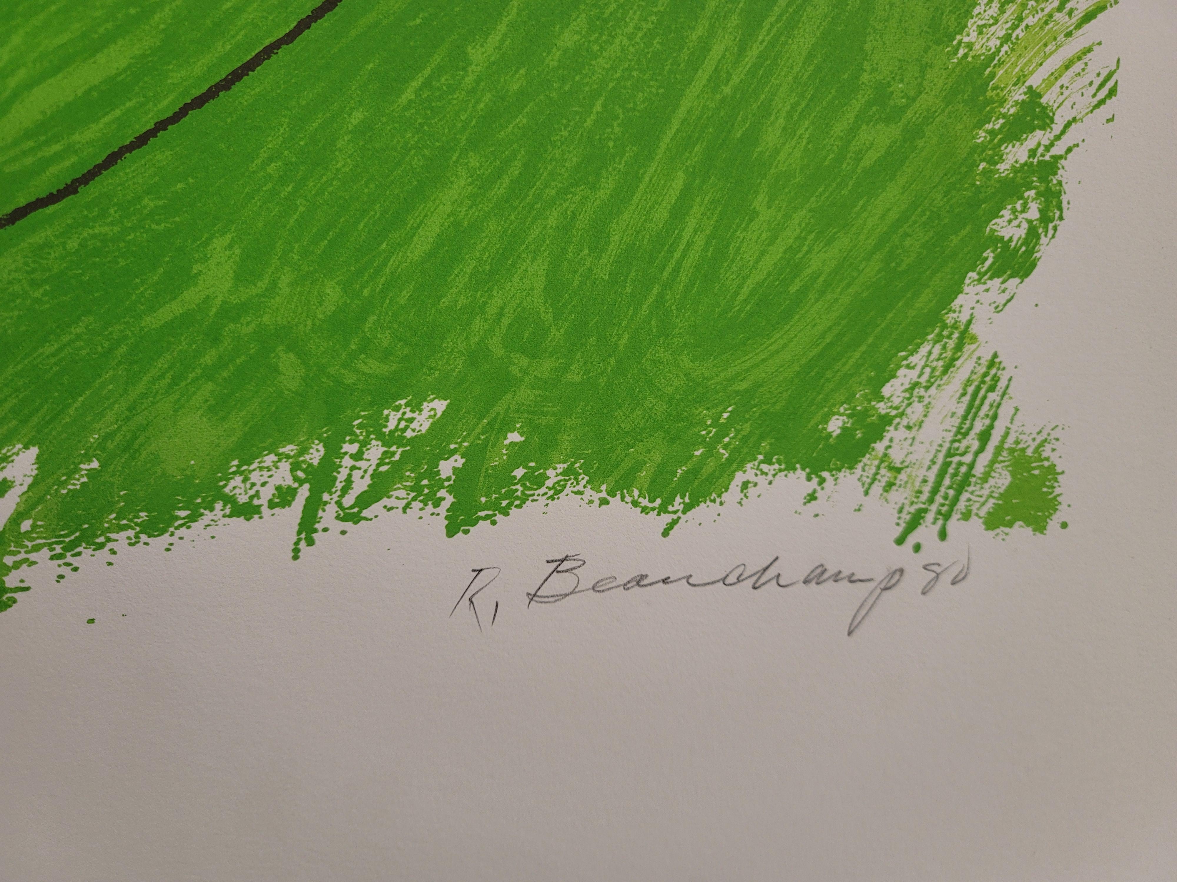 Grüne Flamme – Print von Robert Beauchamp