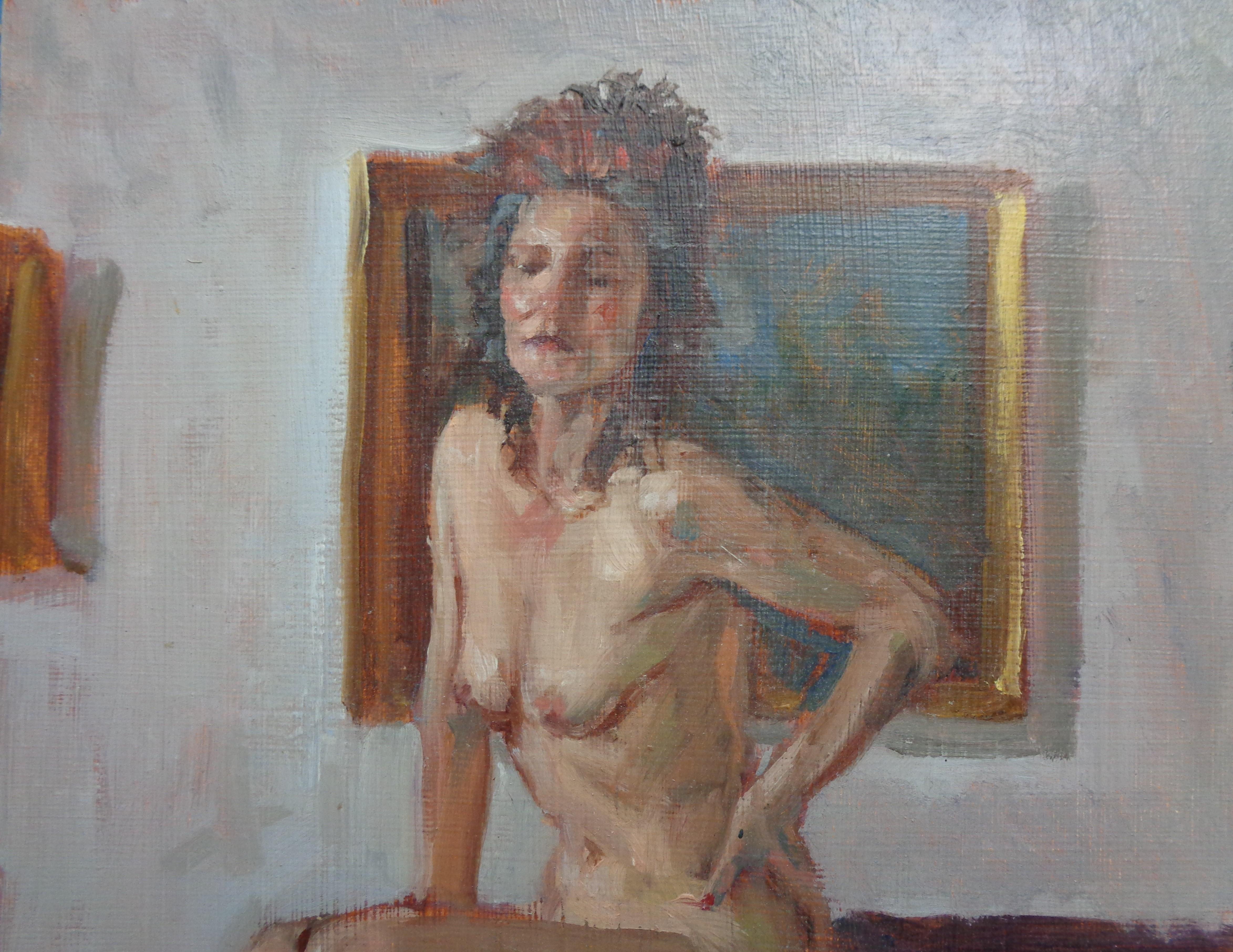   Peinture contemporaine traditionnelle d'une figure féminine par Robert Beck NJ en vente 1