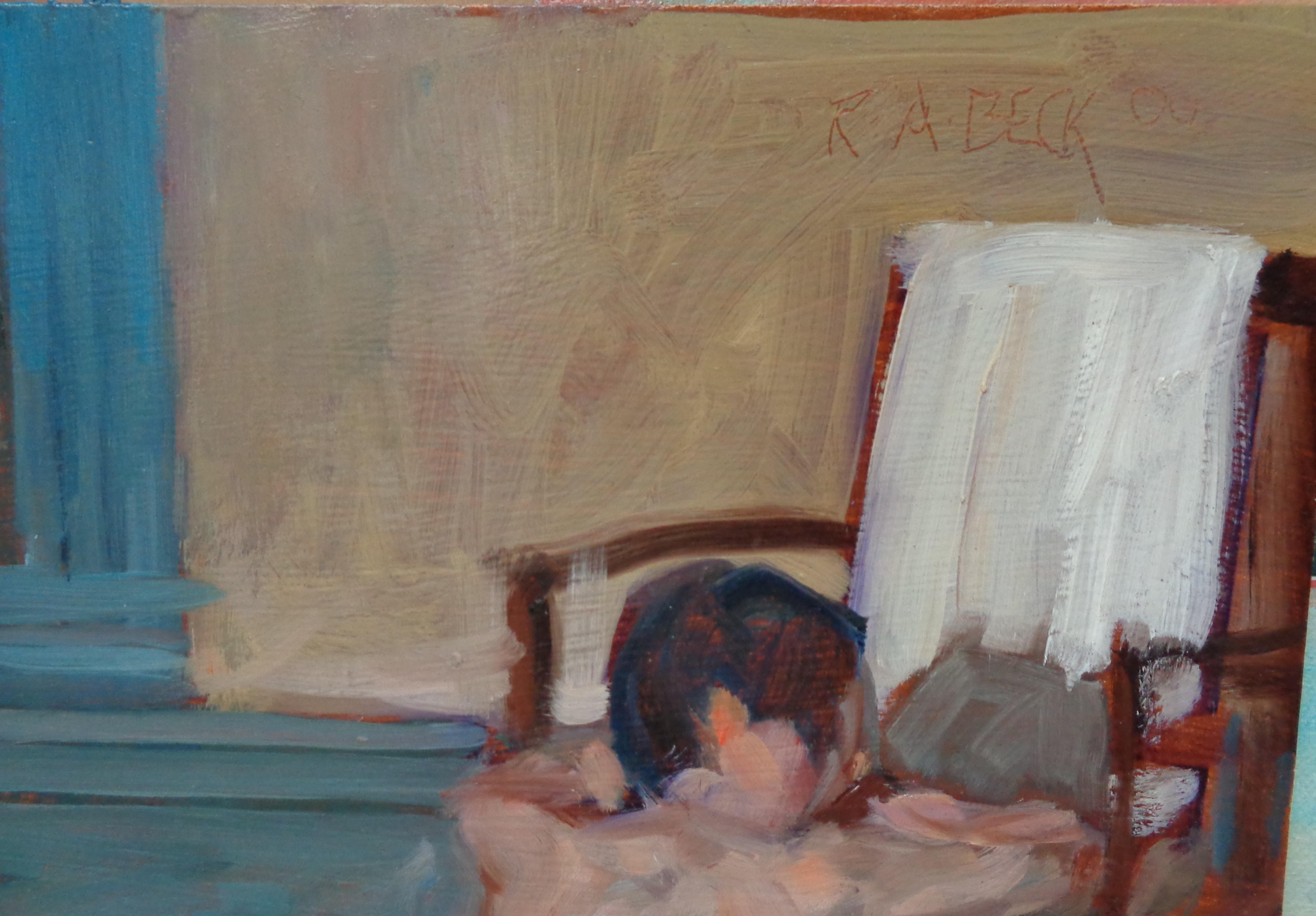 Peinture contemporaine traditionnelle d'une figure féminine par Robert Beck NJ en vente 3