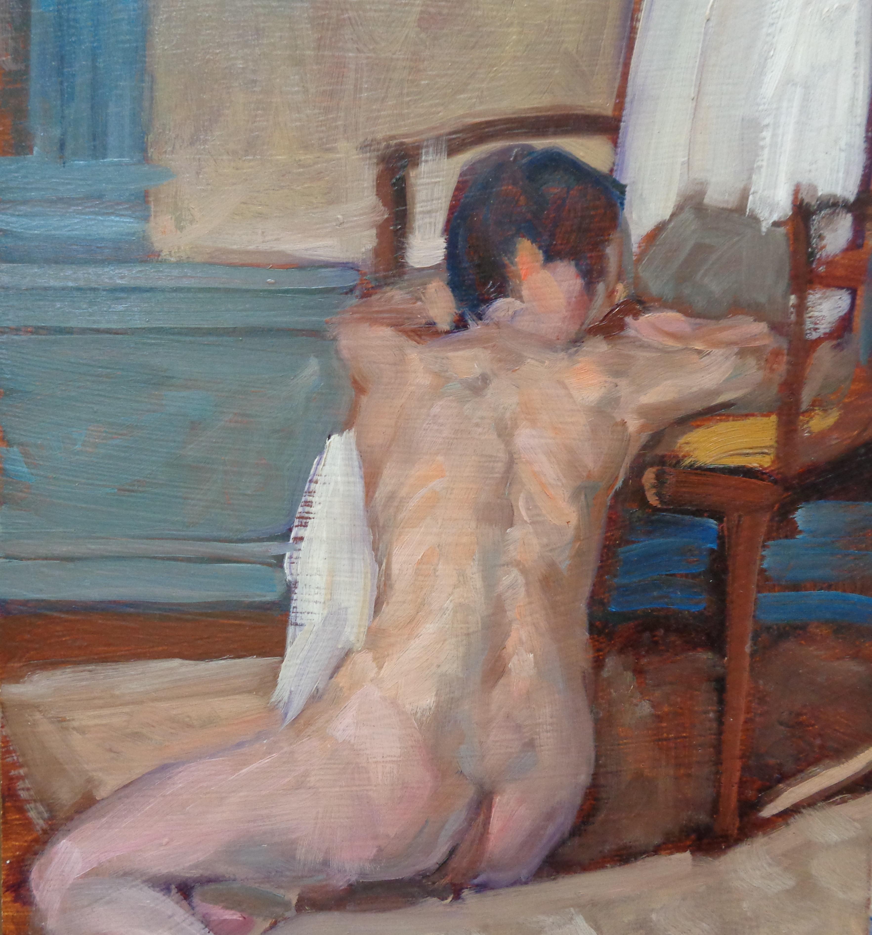 Peinture contemporaine traditionnelle d'une figure féminine par Robert Beck NJ en vente 4