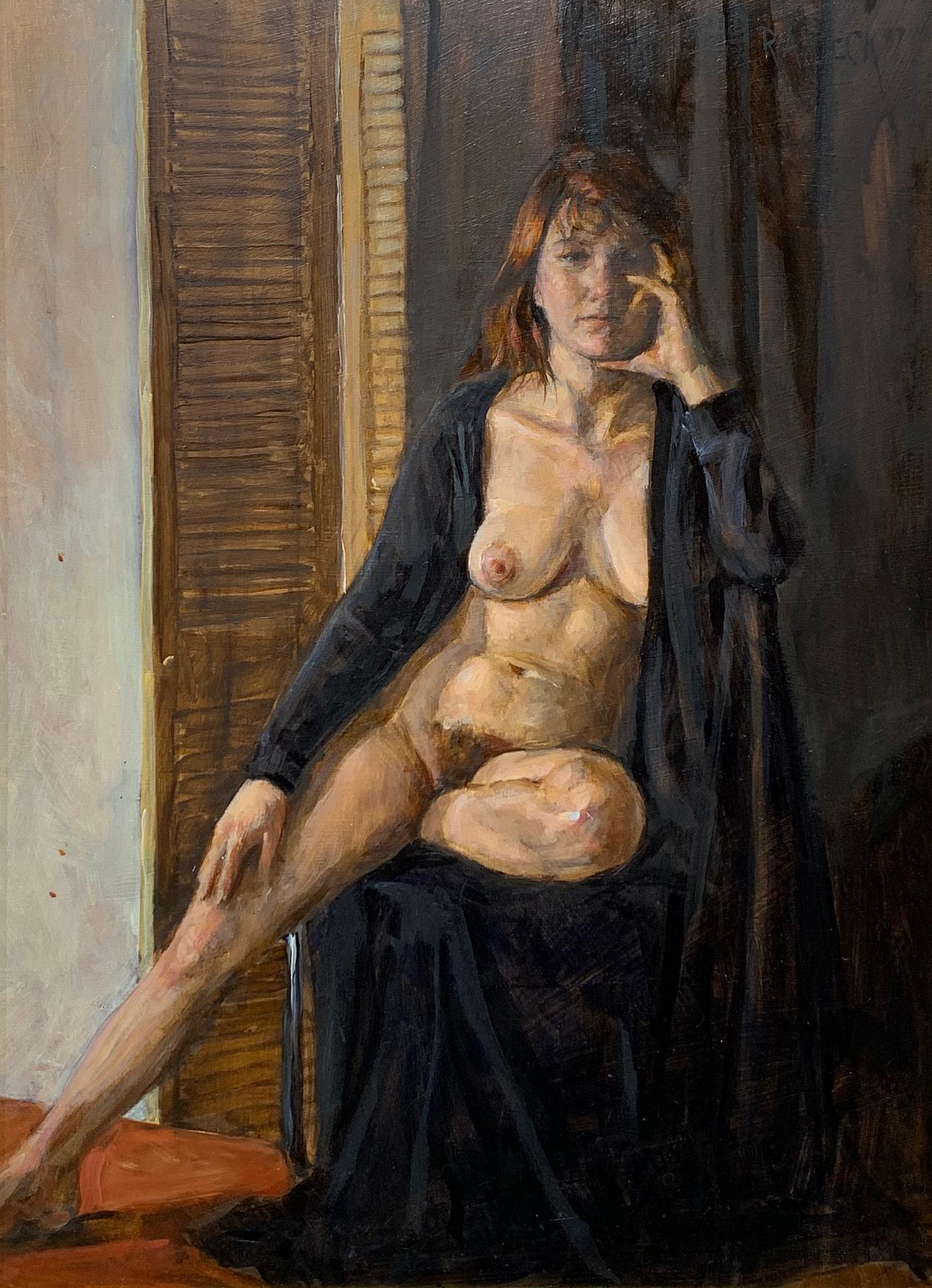 Reds, Nude Portrait of a Woman posed on a Chair