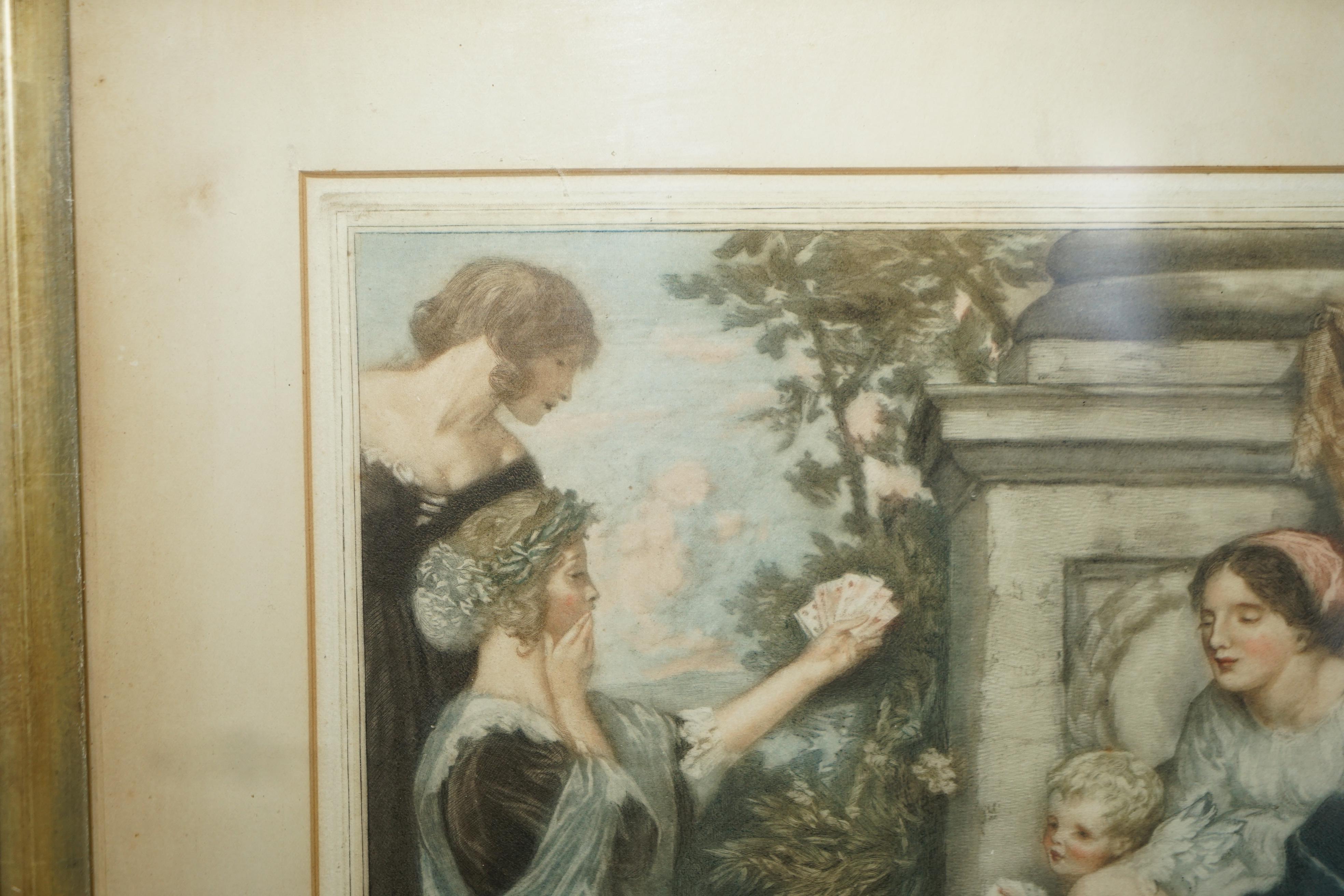 Robert Bell Fred Millar Watercolour Print Cupid and My Campaspe Play'd Cards For Sale 1