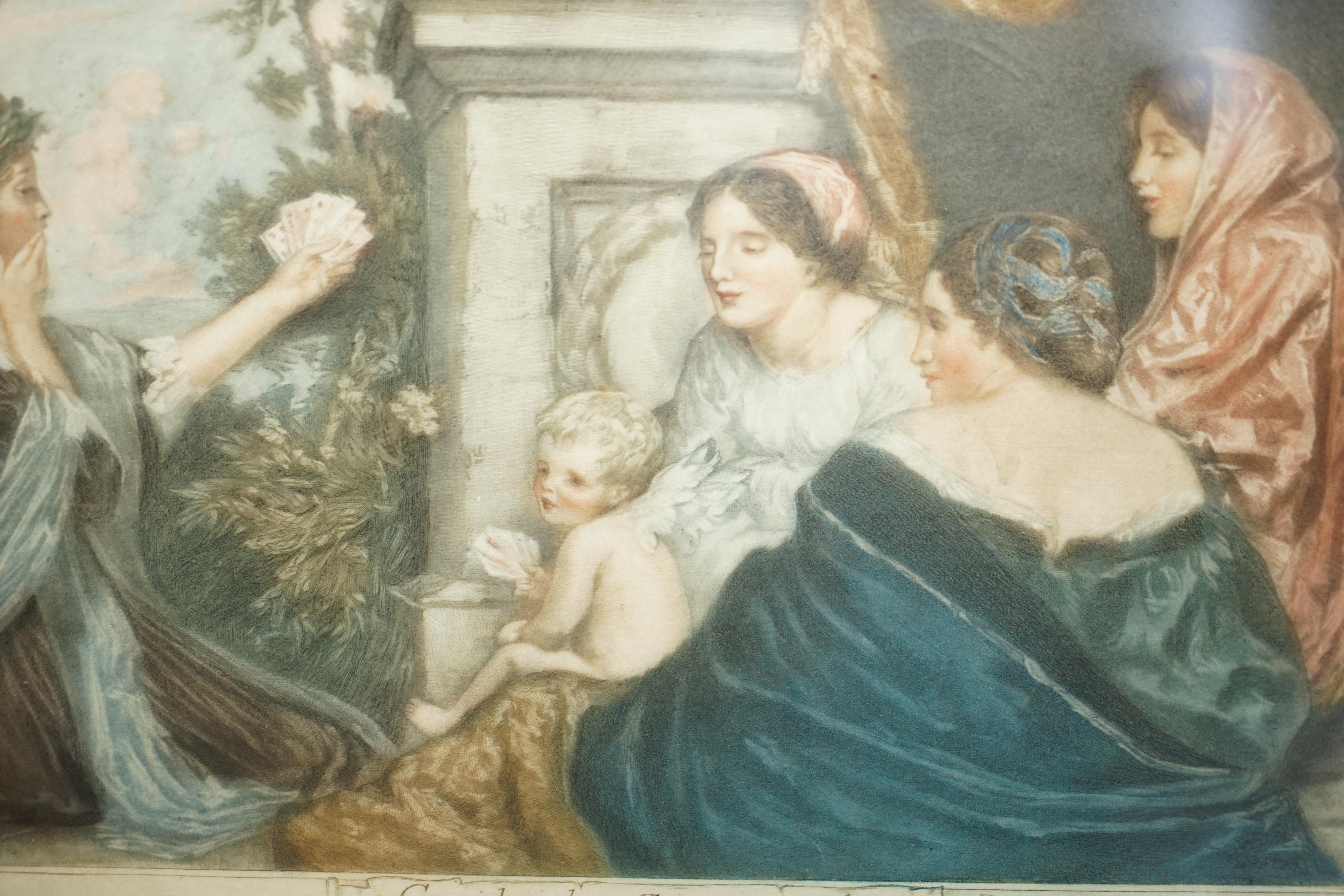 Robert Bell Fred Millar Watercolour Print Cupid and My Campaspe Play'd Cards For Sale 4