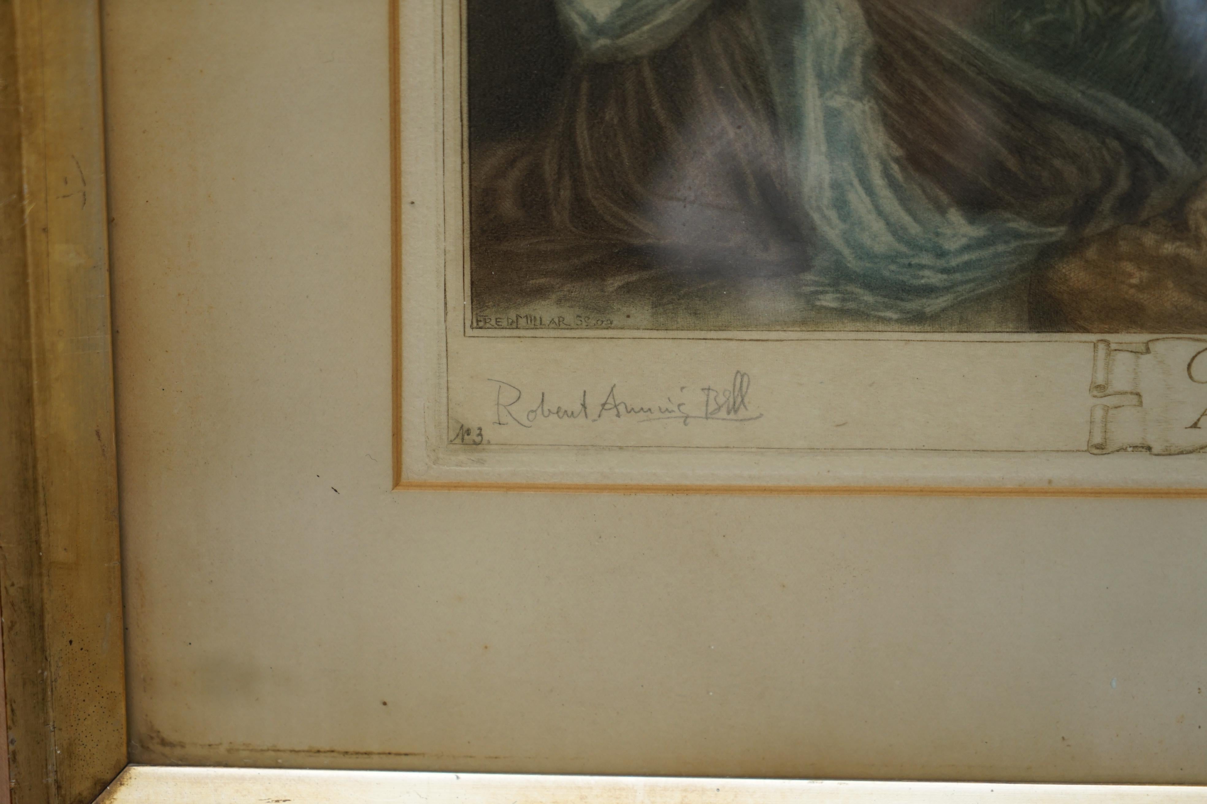 Robert Bell Fred Millar - « Cupidon et mes cartes de jeu de campagne » imprimées à l'aquarelle en vente 10