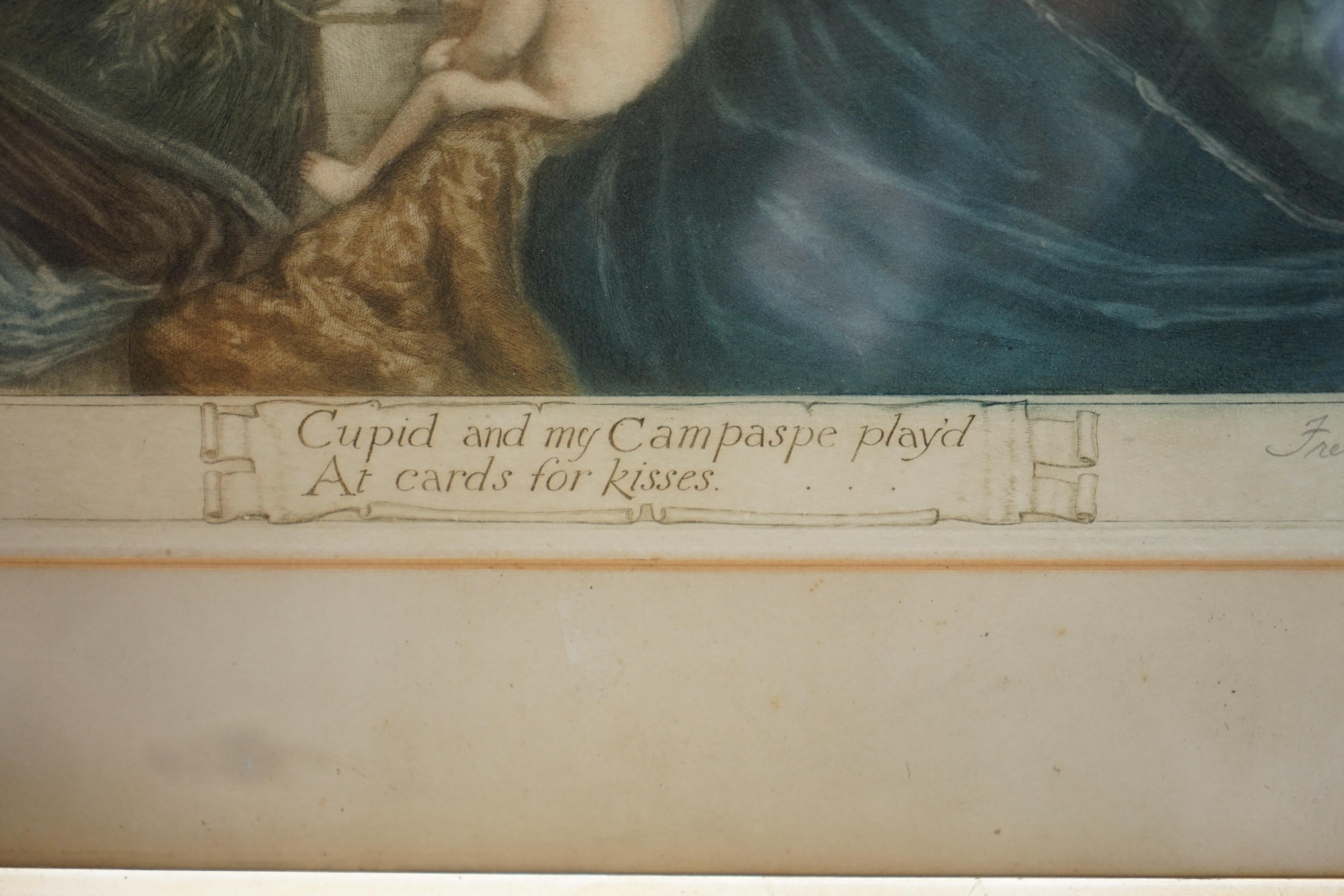 Robert Bell Fred Millar Watercolour Print Cupid and My Campaspe Play'd Cards For Sale 8