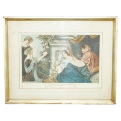 Robert Bell Fred Millar Watercolour Print Cupid and My Campaspe Play'd Cards
