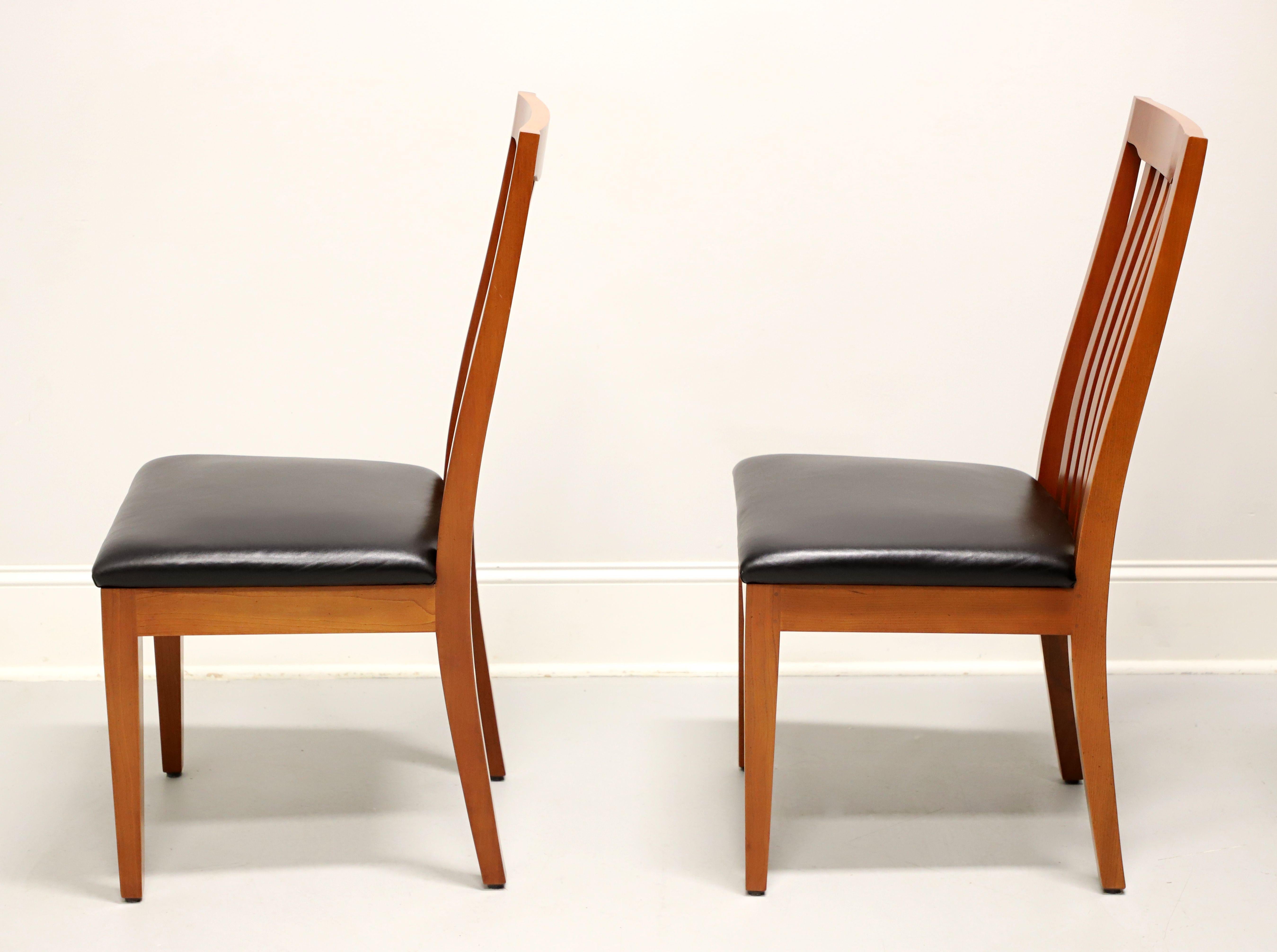 20th Century ROBERT BERGELIN Custom Solid Cherry Mission Dining Side Chairs -  Pair A For Sale