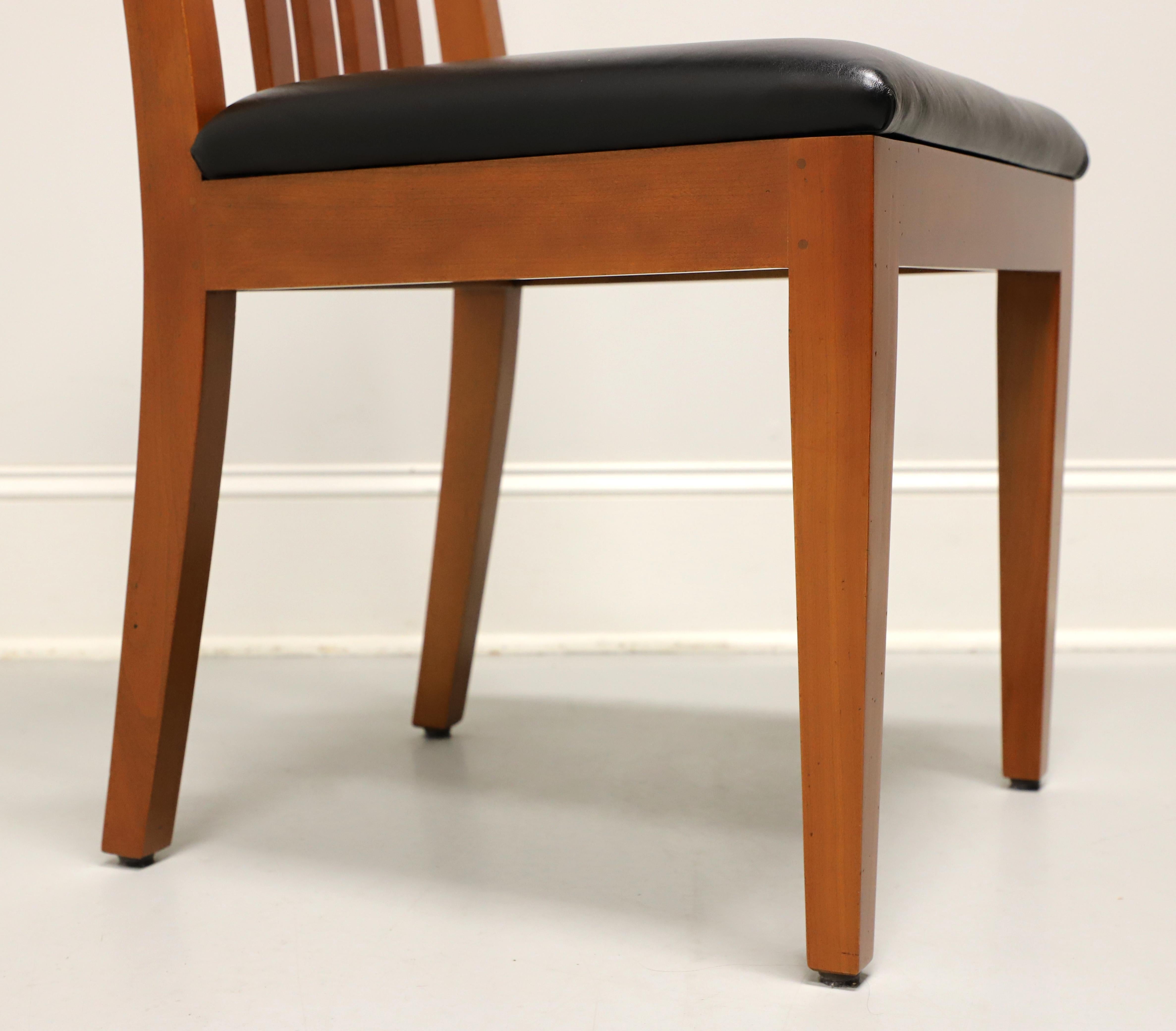 ROBERT BERGELIN Custom Solid Cherry Mission Dining Side Chairs - Pair B For Sale 3