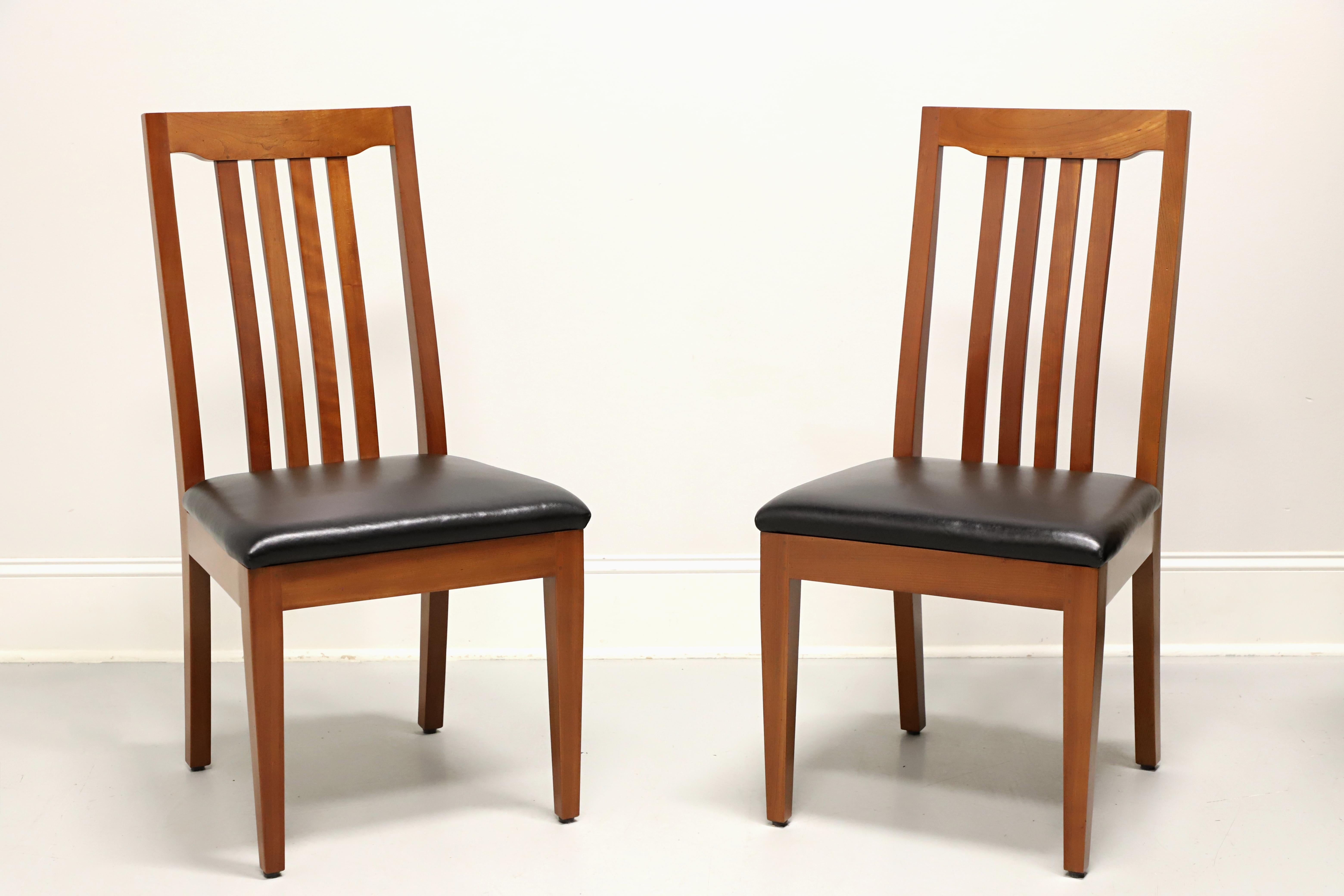 ROBERT BERGELIN Custom Solid Cherry Mission Dining Side Chairs - Pair C For Sale 4