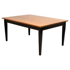 Used ROBERT BERGELIN Custom Solid Cherry Mission Dining Table with Ebony Base