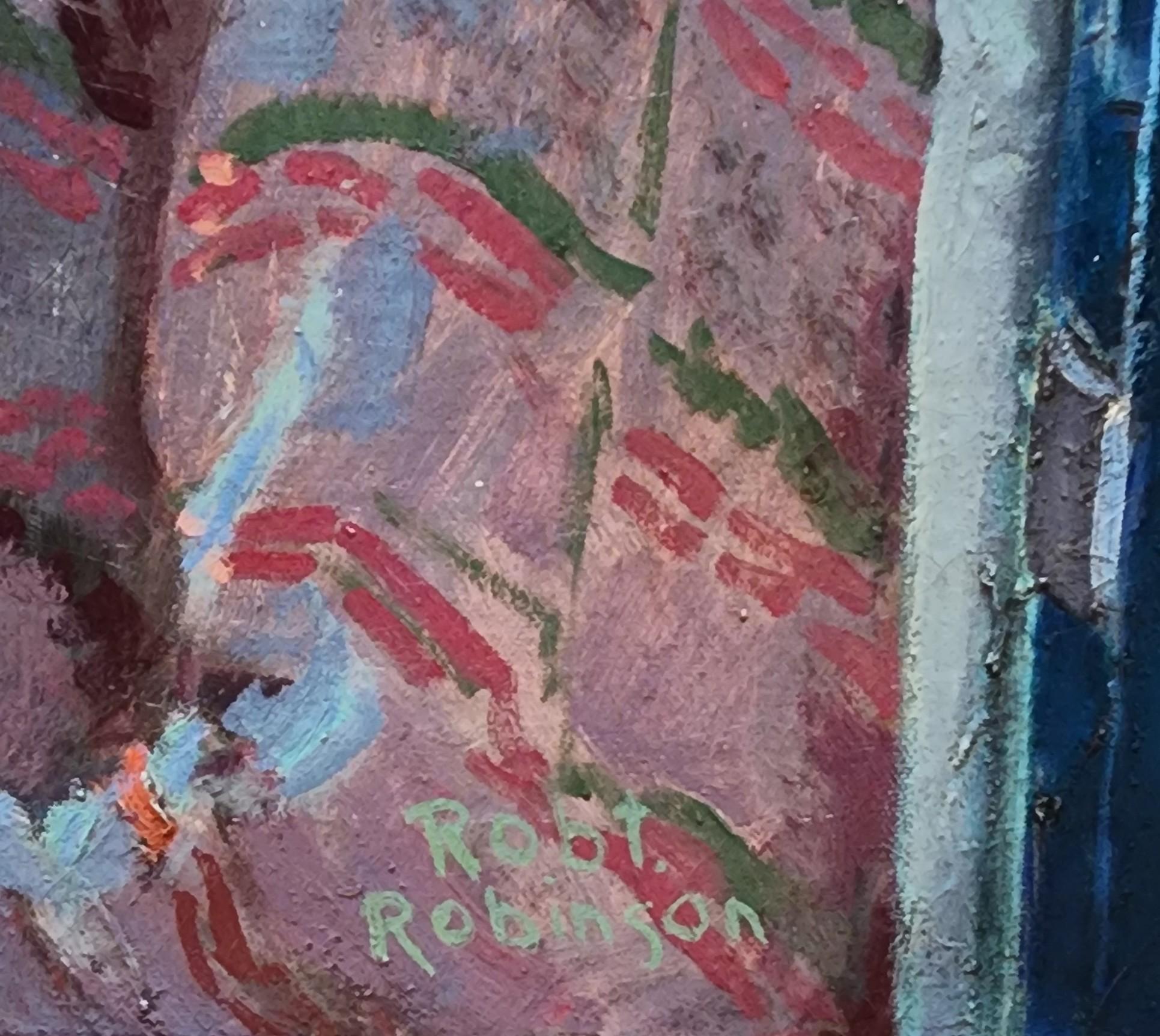 Historias verdaderas de indios, Motor Magazine 1939, Saturday Evening Post, Native American - Painting realista estadounidense de Robert Bernard Robinson