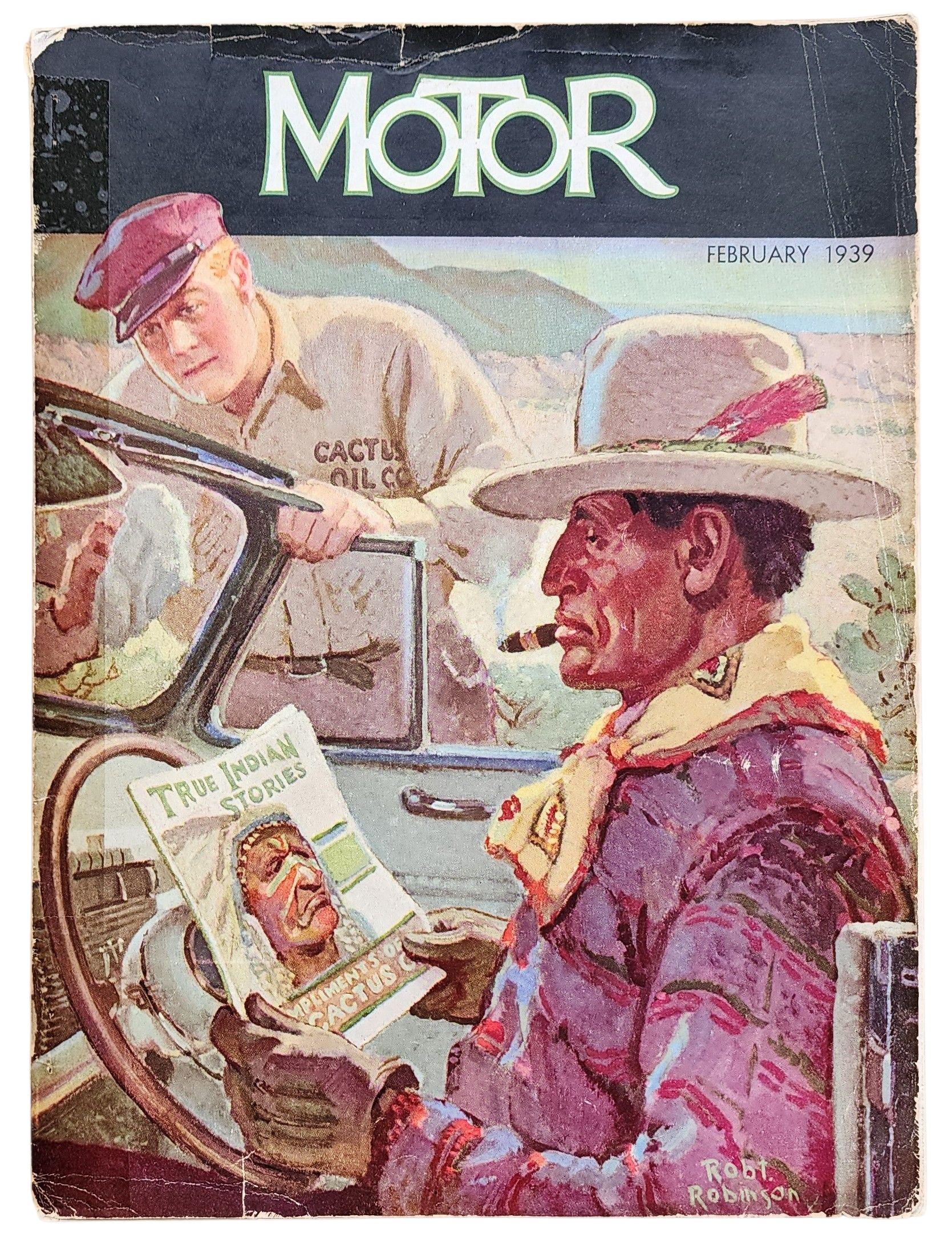 Historias verdaderas de indios, Motor Magazine 1939, Saturday Evening Post, Native American en venta 1