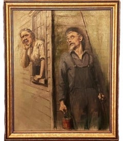 Robert Bernard Robinson, “The Hapless Fisherman”, O/C Painting, Ca. 1910s-1920s