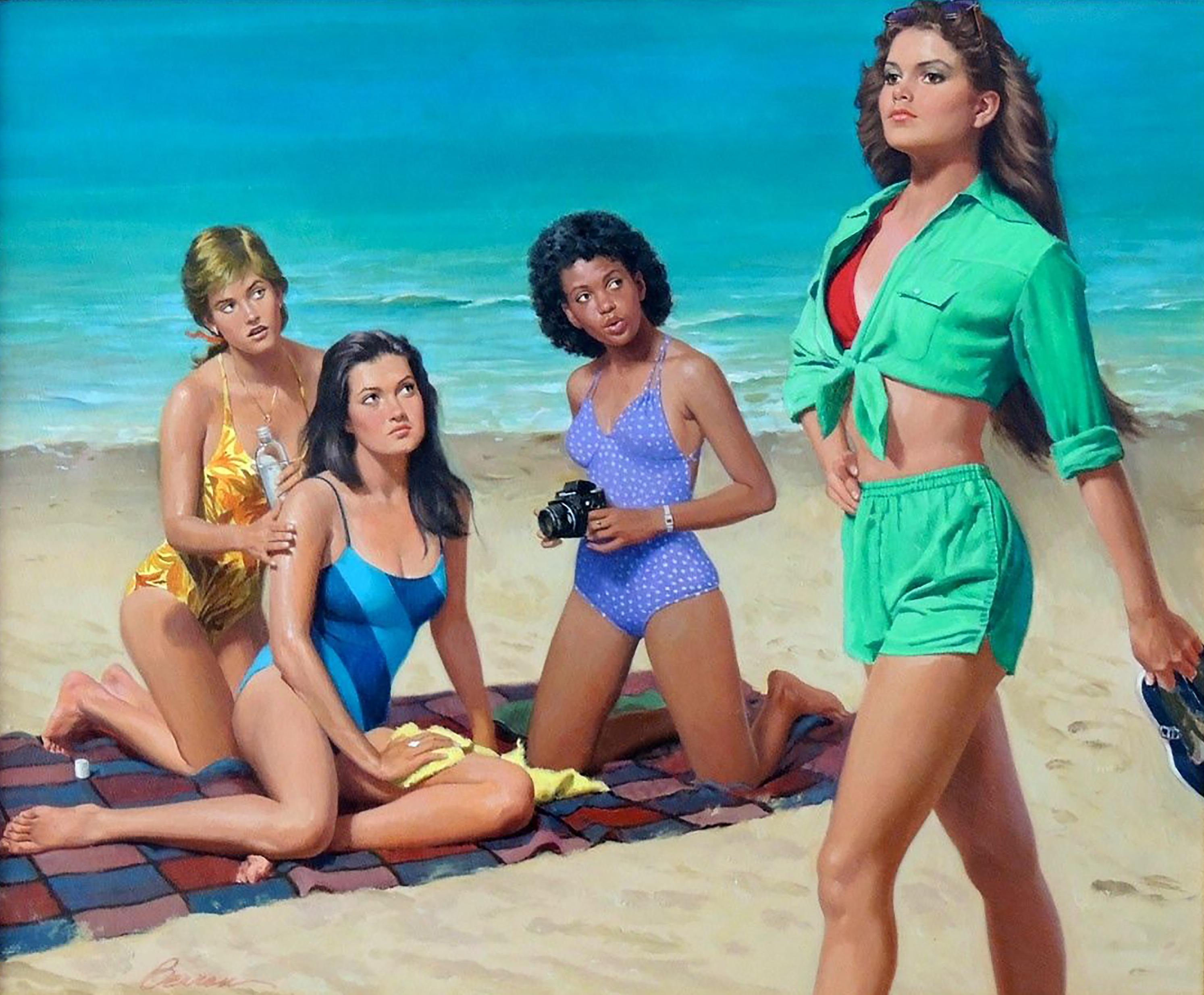 Who's the New Girl? Girls of Canby Hall Book Cover - Painting by Robert Berran