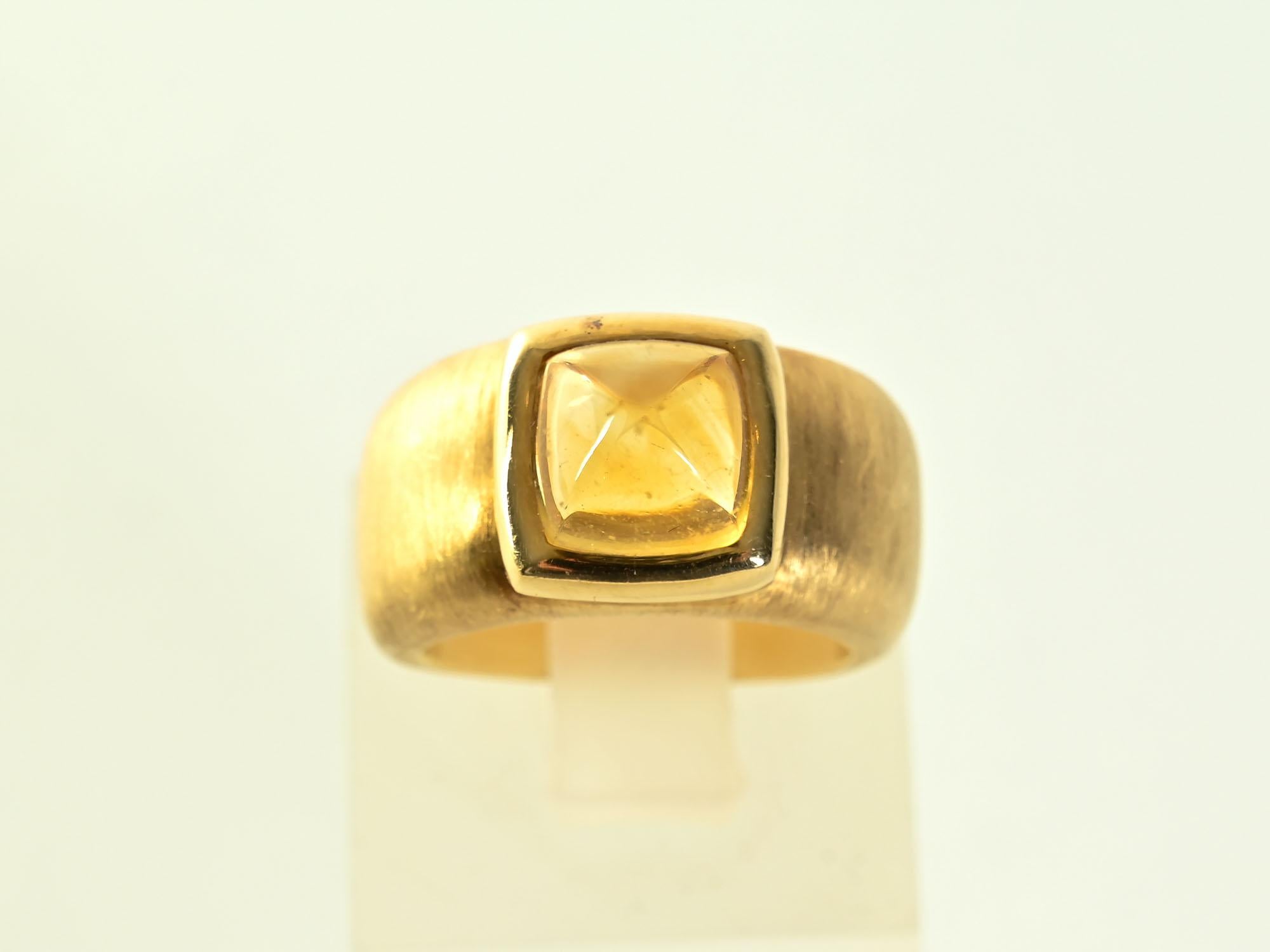 Robert Bielka Anello in oro e citrino in vendita 2