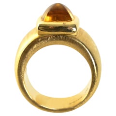 Used Robert Bielka Citrine and Gold Ring