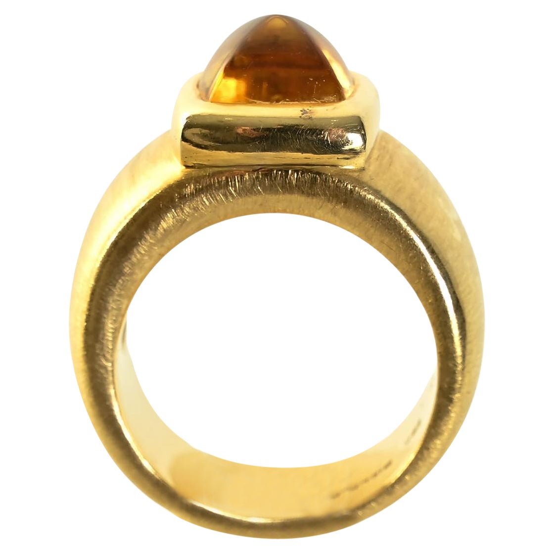 Robert Bielka Citrine and Gold Ring
