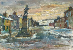Robert Bindloss (b.1939) - 20th Century Oil, Winter on the Street