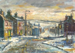 Robert Bindloss (geb. 1939) – Ölgemälde, Winterstraßen, 20. Jahrhundert
