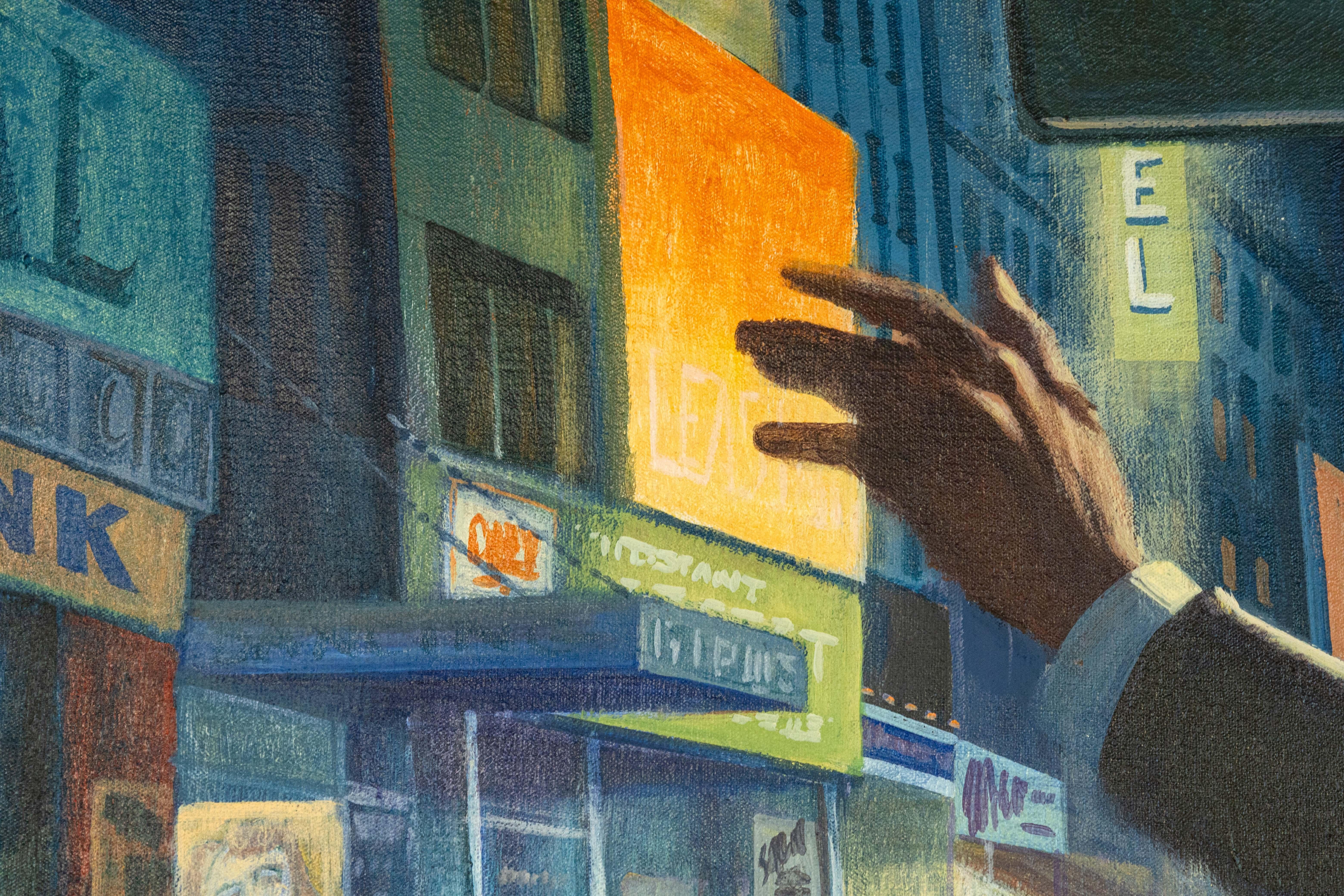 Ein zeitgenössisches Acrylgemälde auf Leinwand mit dem Titel 