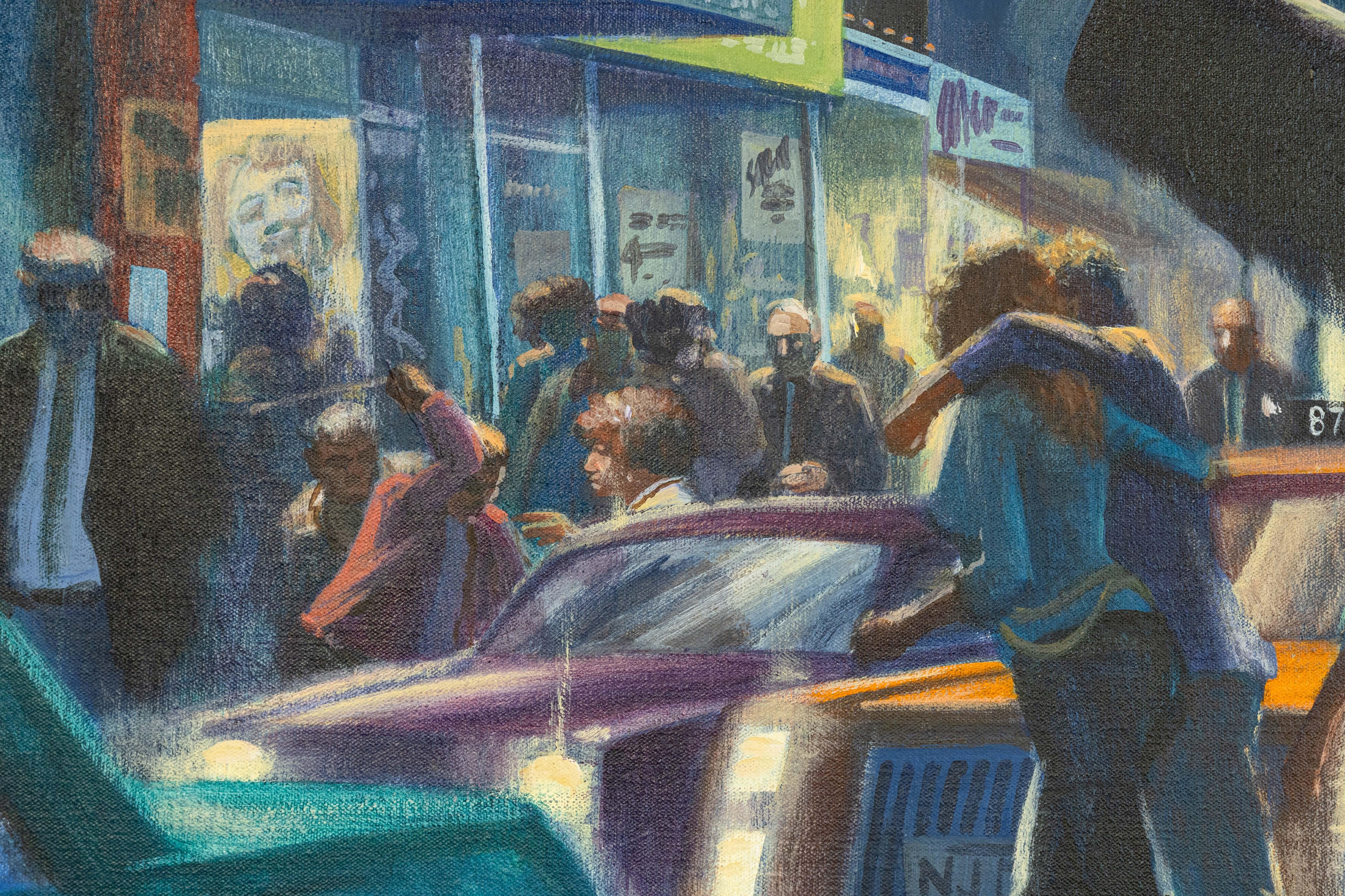 Robert Birmelin Signaling - The Displacement, signiertes Acrylgemälde 1985-86 (amerikanisch) im Angebot