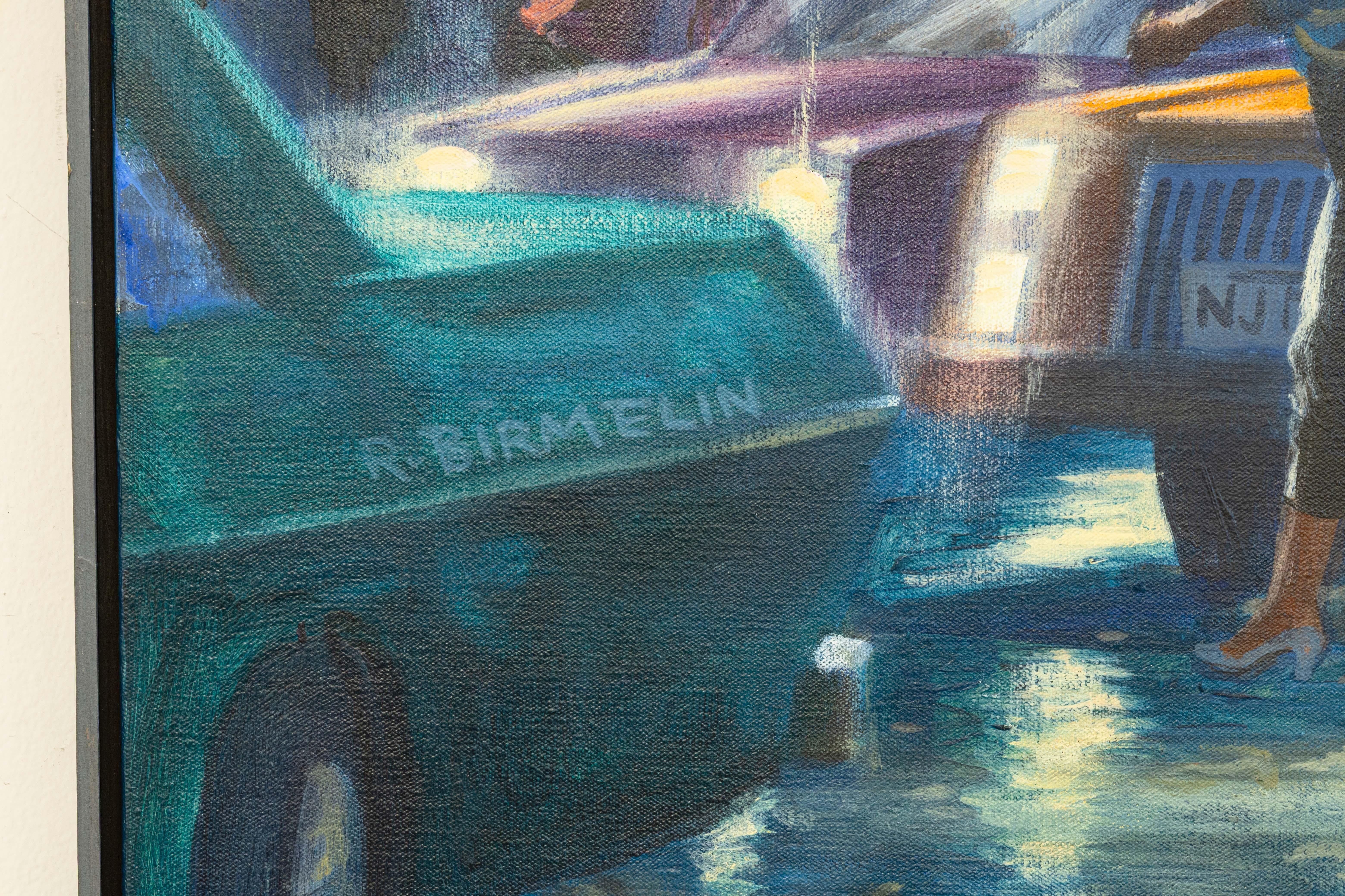 Robert Birmelin Signaling - The Displacement, signiertes Acrylgemälde 1985-86 (Handbemalt) im Angebot