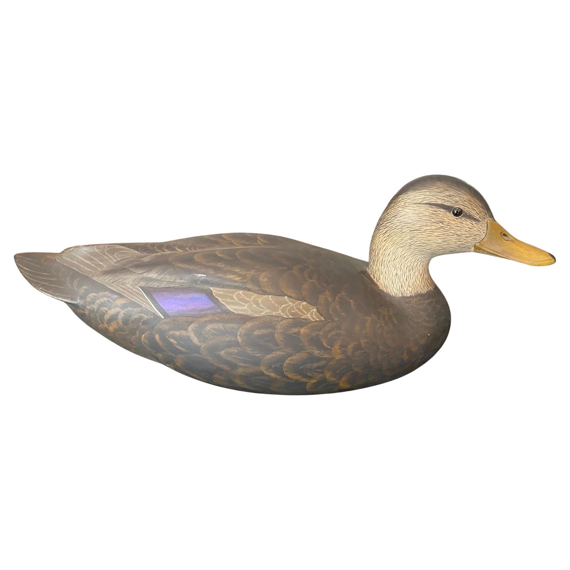 Robert Bob Kerr Signed Smith Falls Ontario Hand Carved Wood Duck Decoy
