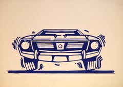 „LARGE BLUE CAR“