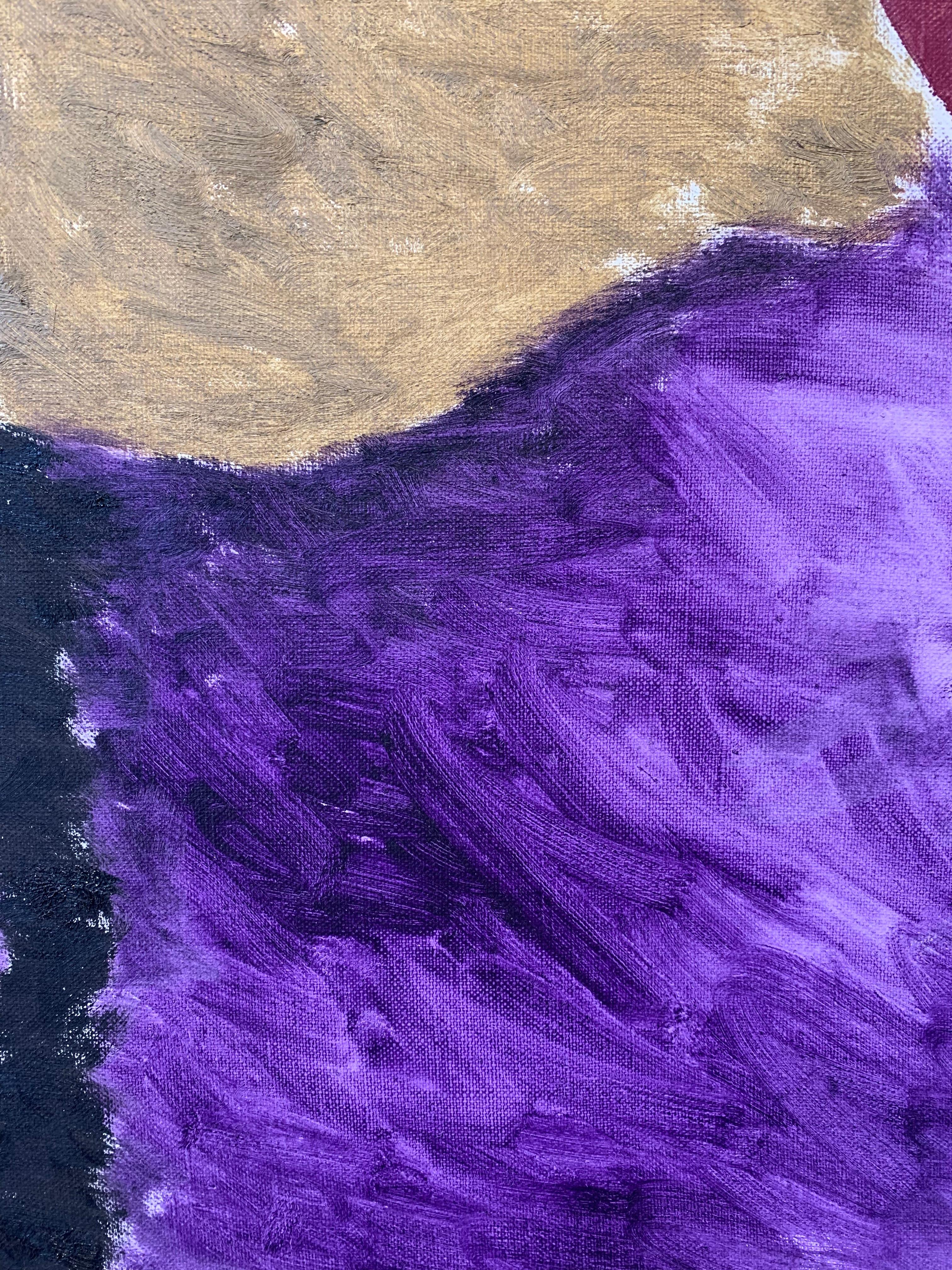 'Astrazione con nuvole' di Robert Bonaparte, Olio su tela in vendita 5