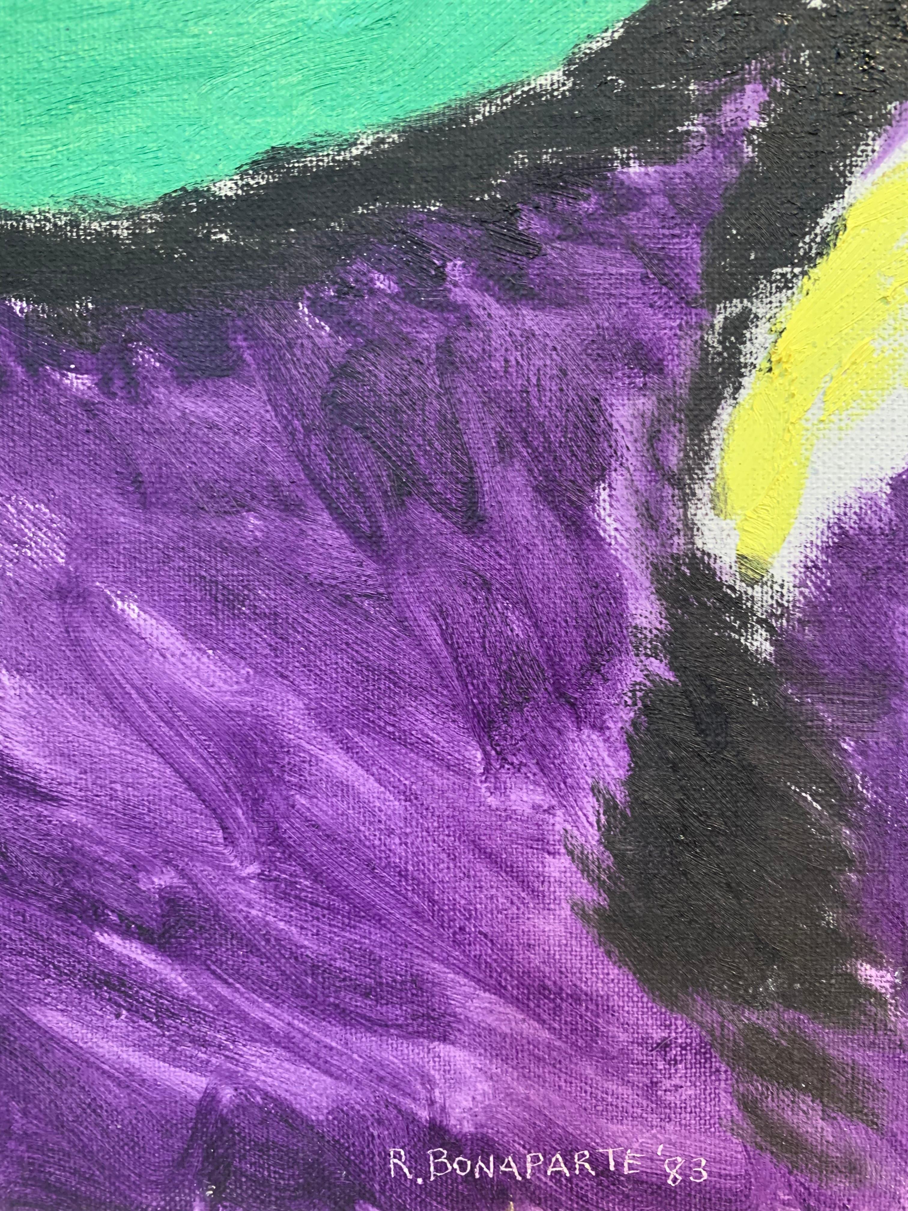 'Astrazione con nuvole' di Robert Bonaparte, Olio su tela in vendita 6