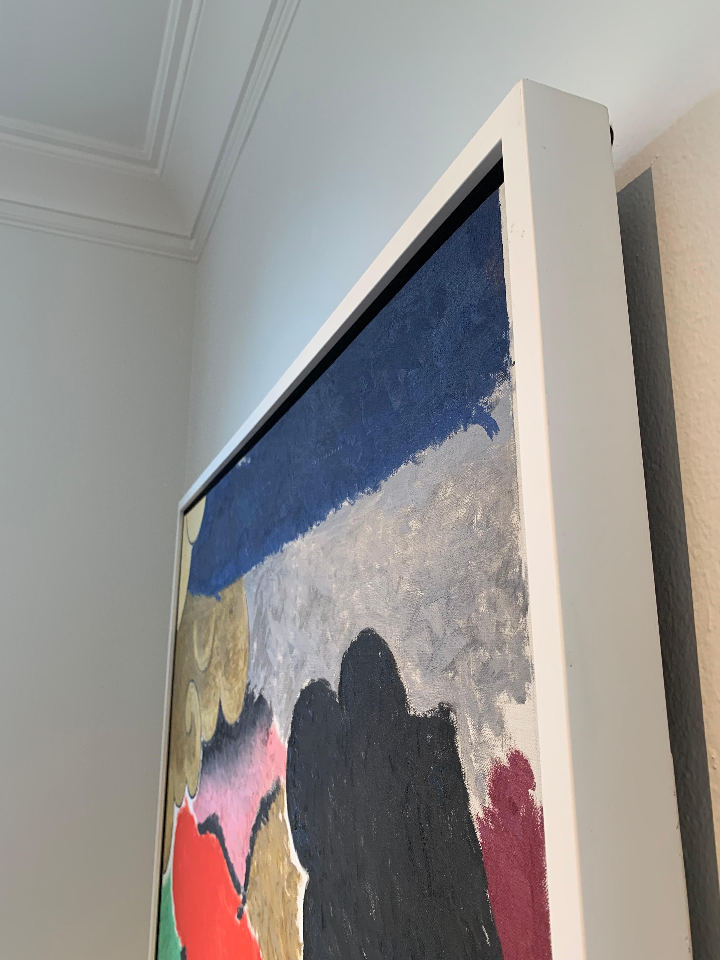 'Astrazione con nuvole' di Robert Bonaparte, Olio su tela - Painting Astratto di Robert Bonaparte 