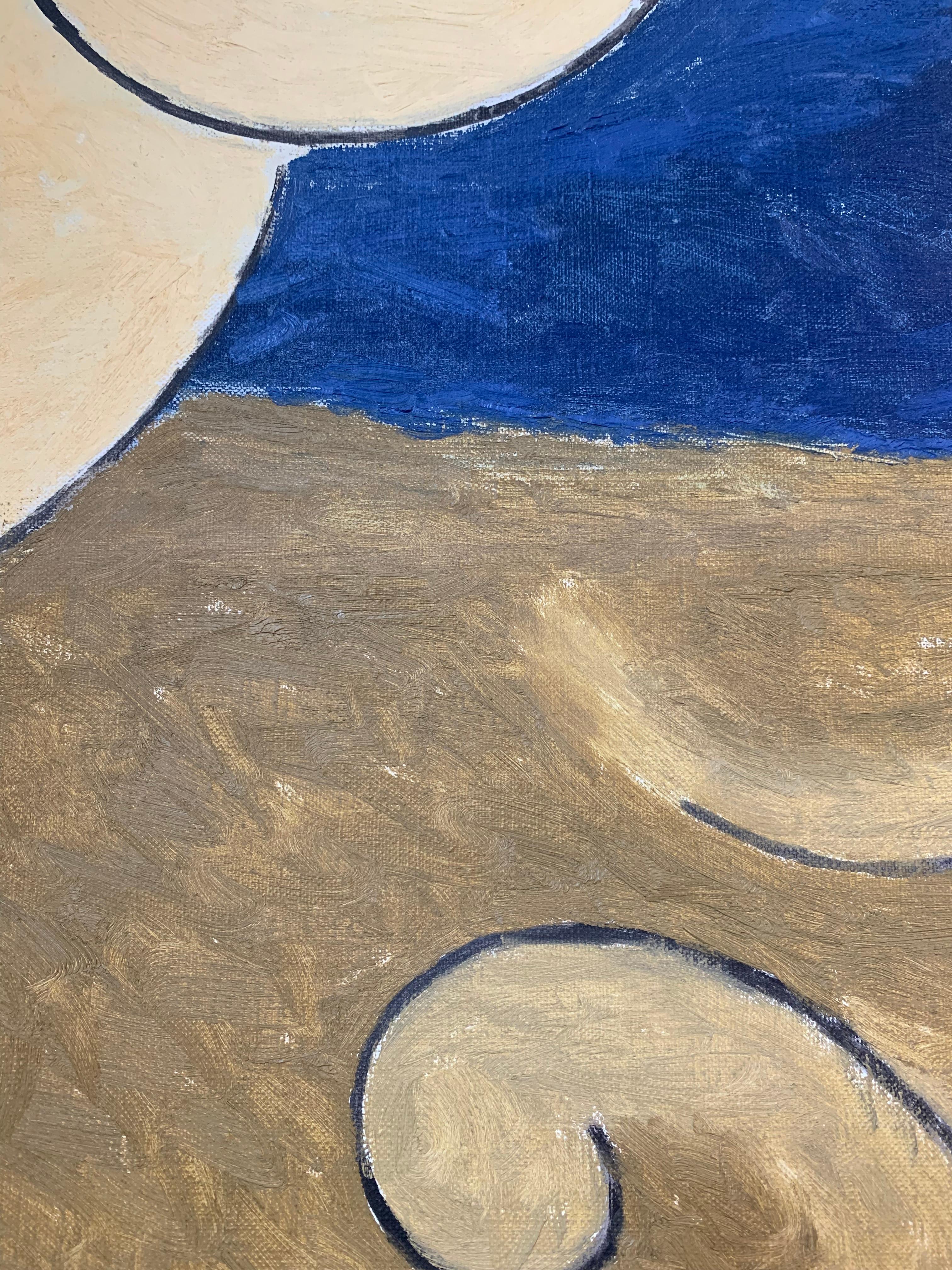 'Astrazione con nuvole' di Robert Bonaparte, Olio su tela in vendita 1