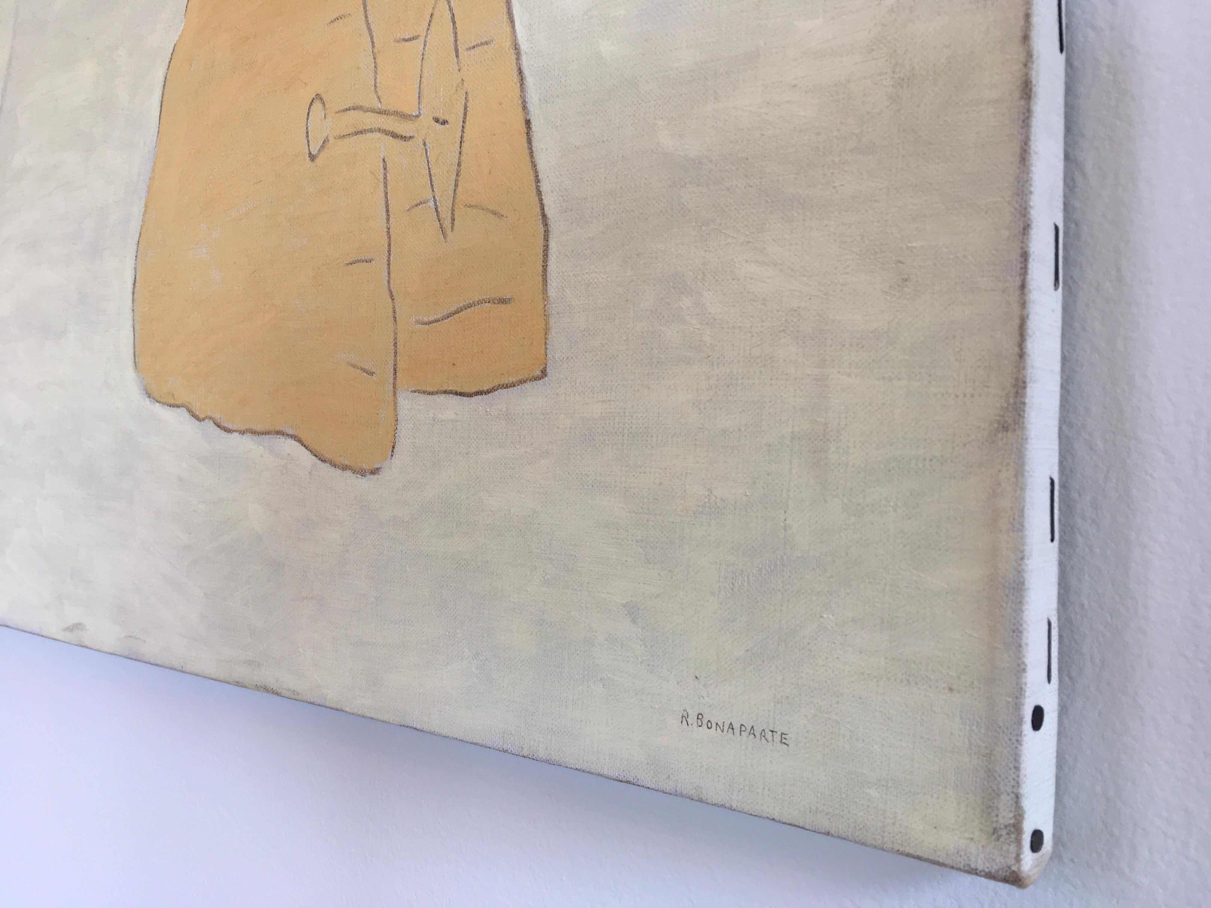 'Building and Beehives', By Robert Bonaparte, Oil on Linen For Sale 2