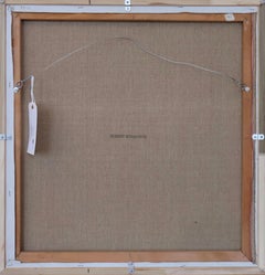 'Dinner Conversation', 26" x 25" Framed Oil Painting By Robert Bonaparte