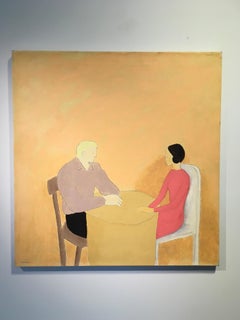 'Dinner Conversation', Oil on Linen, By Robert Bonaparte