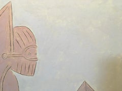 'Figure with Pyramids' By Robert Bonaparte, Oil on Linen Painting