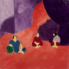 Figure sedute", Olio su tela, di Robert Bonaparte