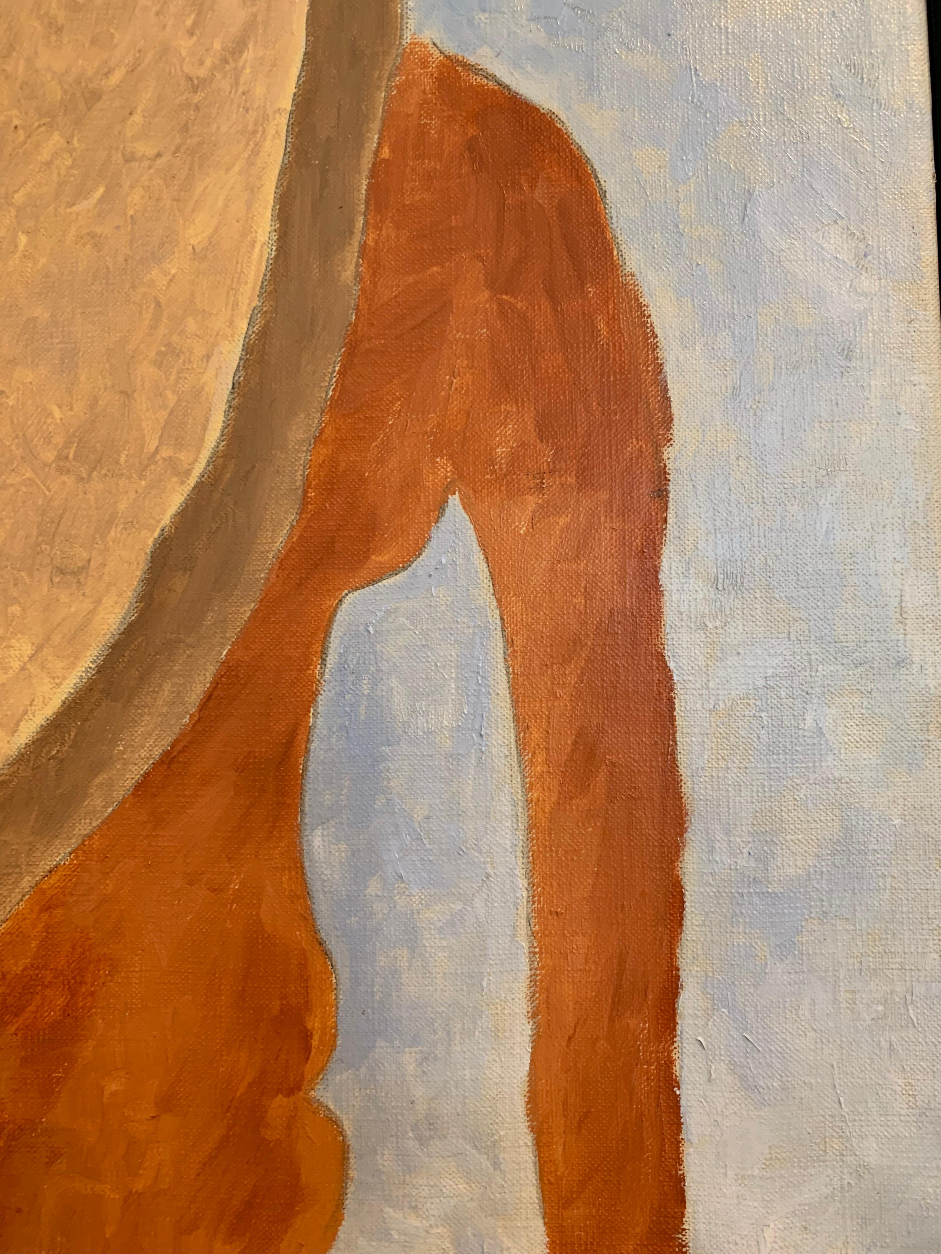 Dieses gerahmte, 25 Zoll x 23 Zoll große Ölgemälde auf Leinwand ist von Robert Bonaparte, fertiggestellt  in 1980. Das Werk ist in abstrakter Weise mit sichtbaren Pinselstrichen gemalt und zeigt eine zentrale Vase auf einem Tisch. Die Vase ist mit
