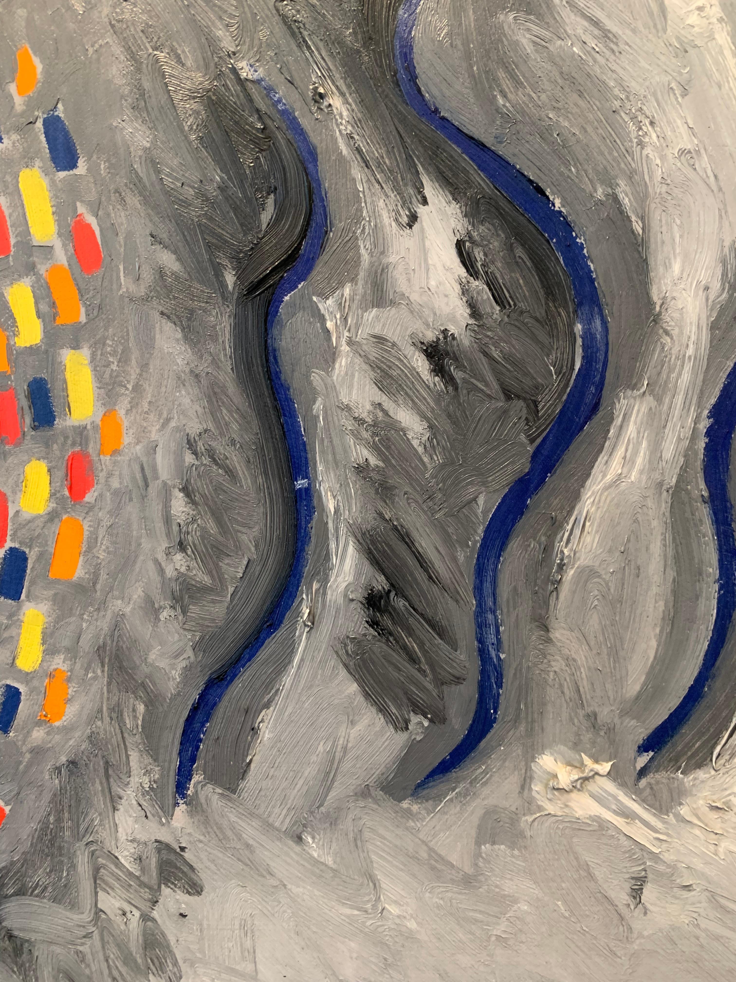 'Astrazione simbolica', Olio su lino, di Robert Bonaparte in vendita 6