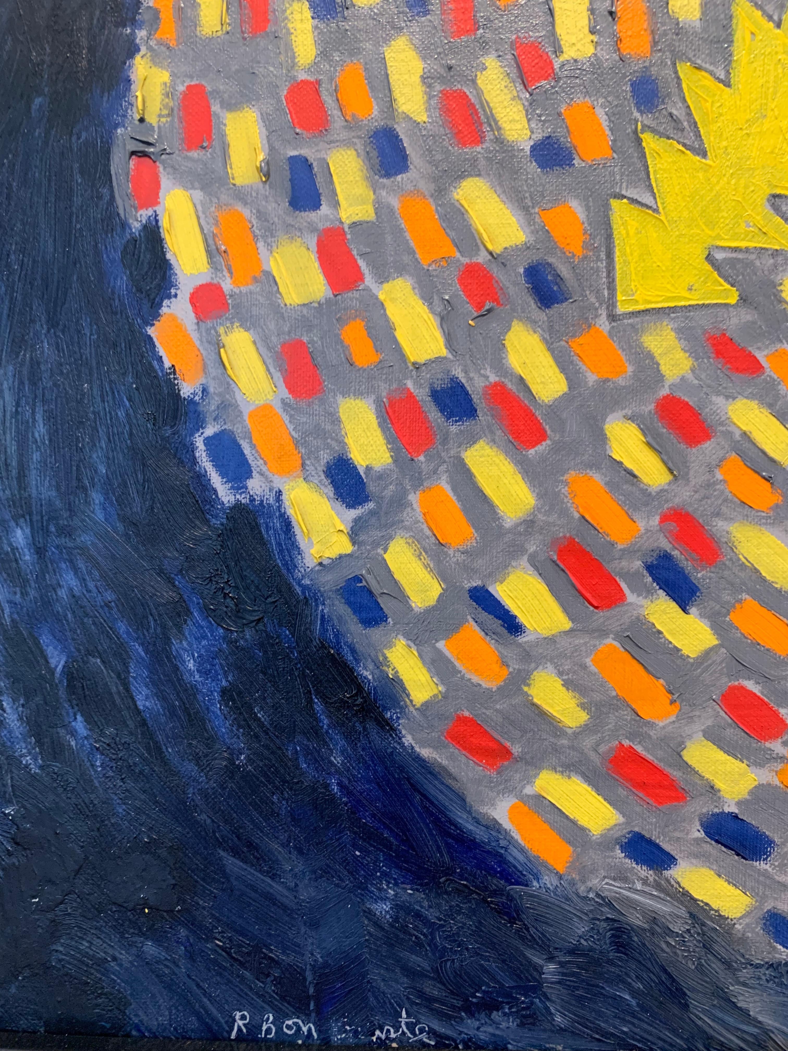 'Astrazione simbolica', Olio su lino, di Robert Bonaparte in vendita 8