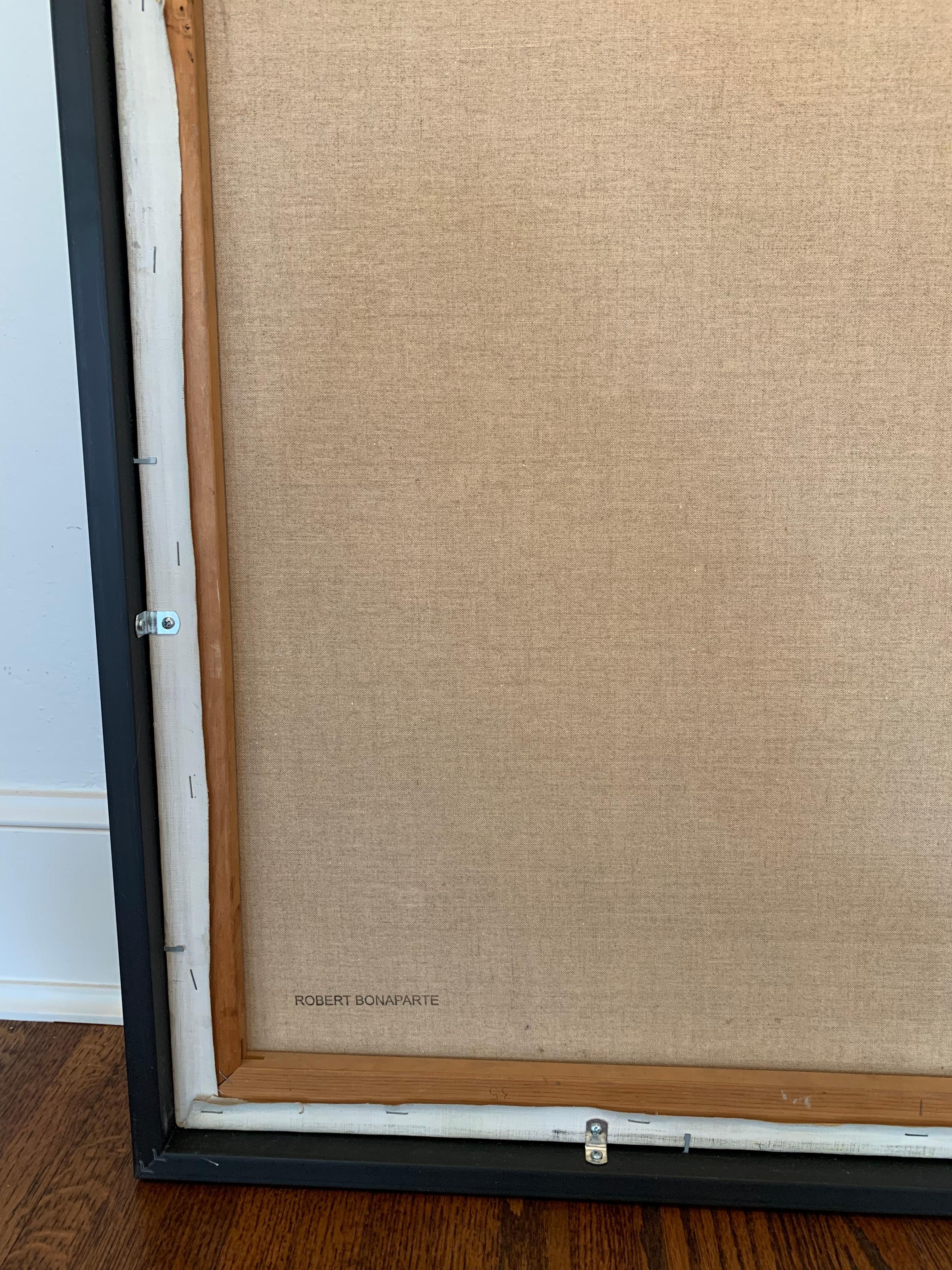 'Astrazione simbolica', Olio su lino, di Robert Bonaparte - Painting di Robert Bonaparte 