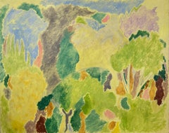 «Paisaje con árboles», de Robert Bonaparte; 40,25" x 50,25", óleo sobre lienzo, con marco