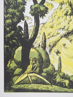 The lover's, interlacing - Original wooodcut, Handsigned and numbered / 105