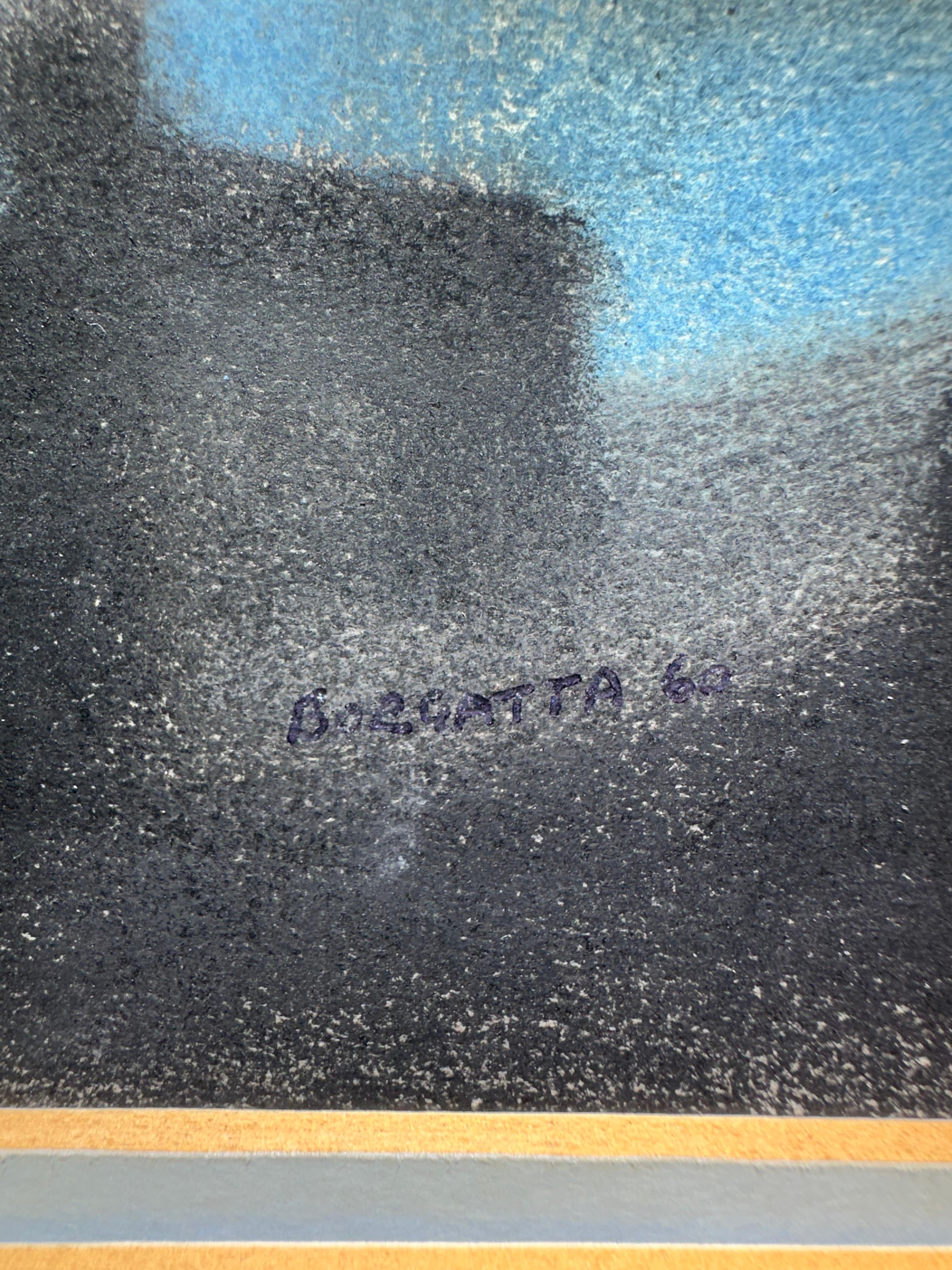 Abstrakt-expressionistische industrielle Flusslandschaft (kubanisch-amerikanischer Künstler) im Angebot 2